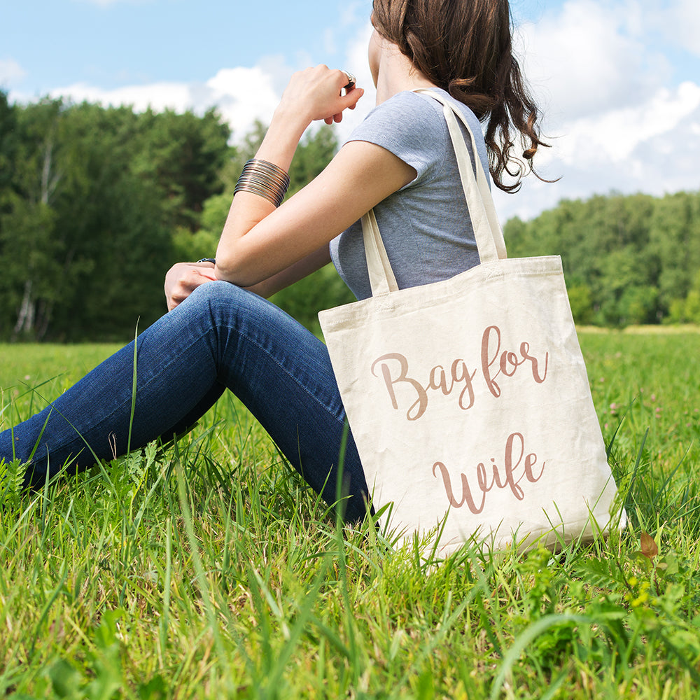 Bag for wife | 1100% Organic Cotton tote bag-Tote bags-Adnil Creations