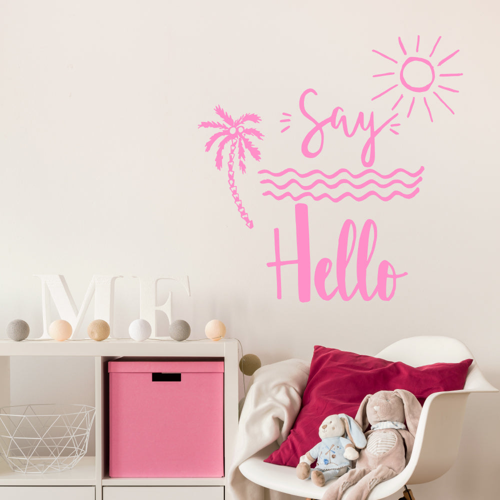 Say hello | Wall quote-Wall quote-Adnil Creations