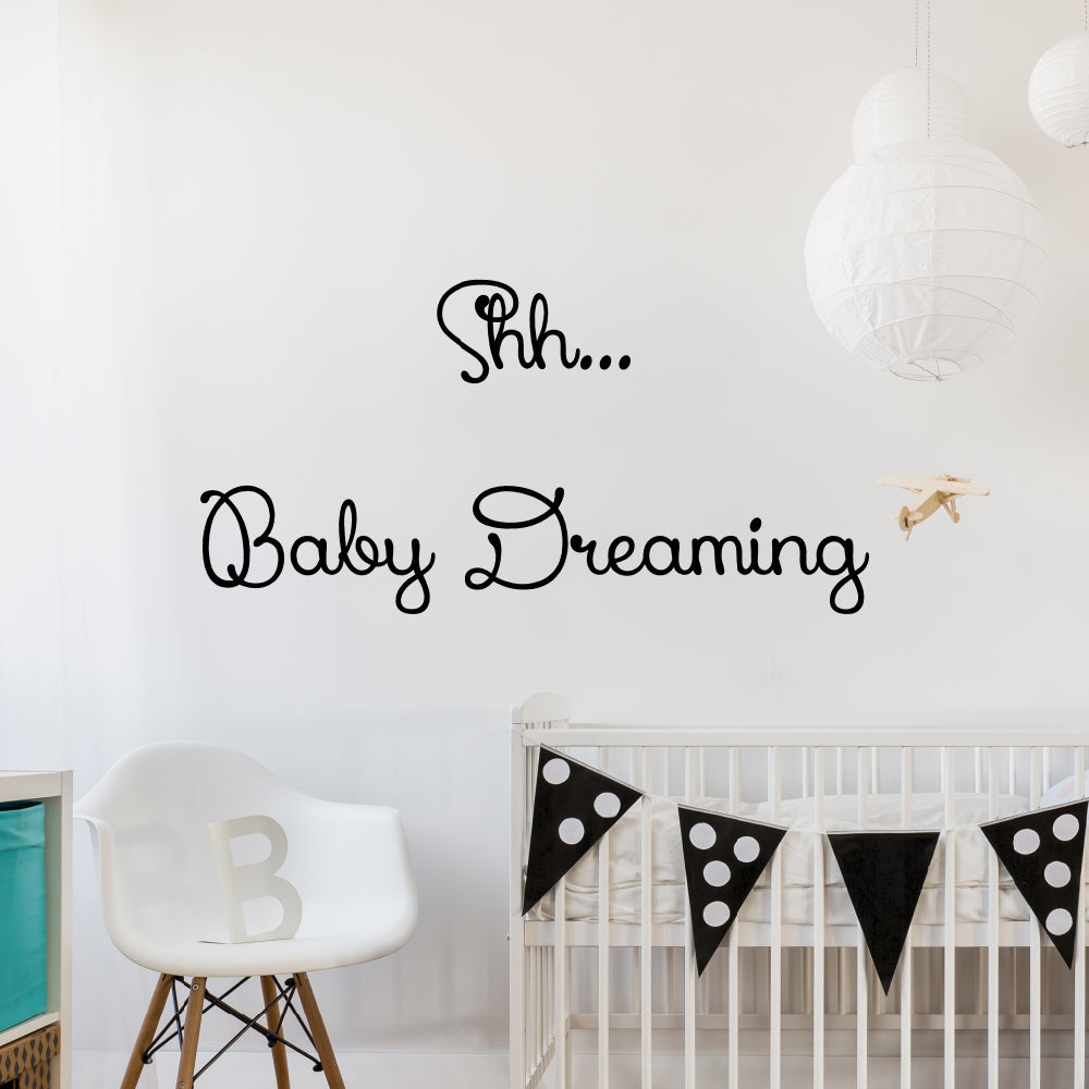 Shh...Baby dreaming | Wall quote-Wall quote-Adnil Creations