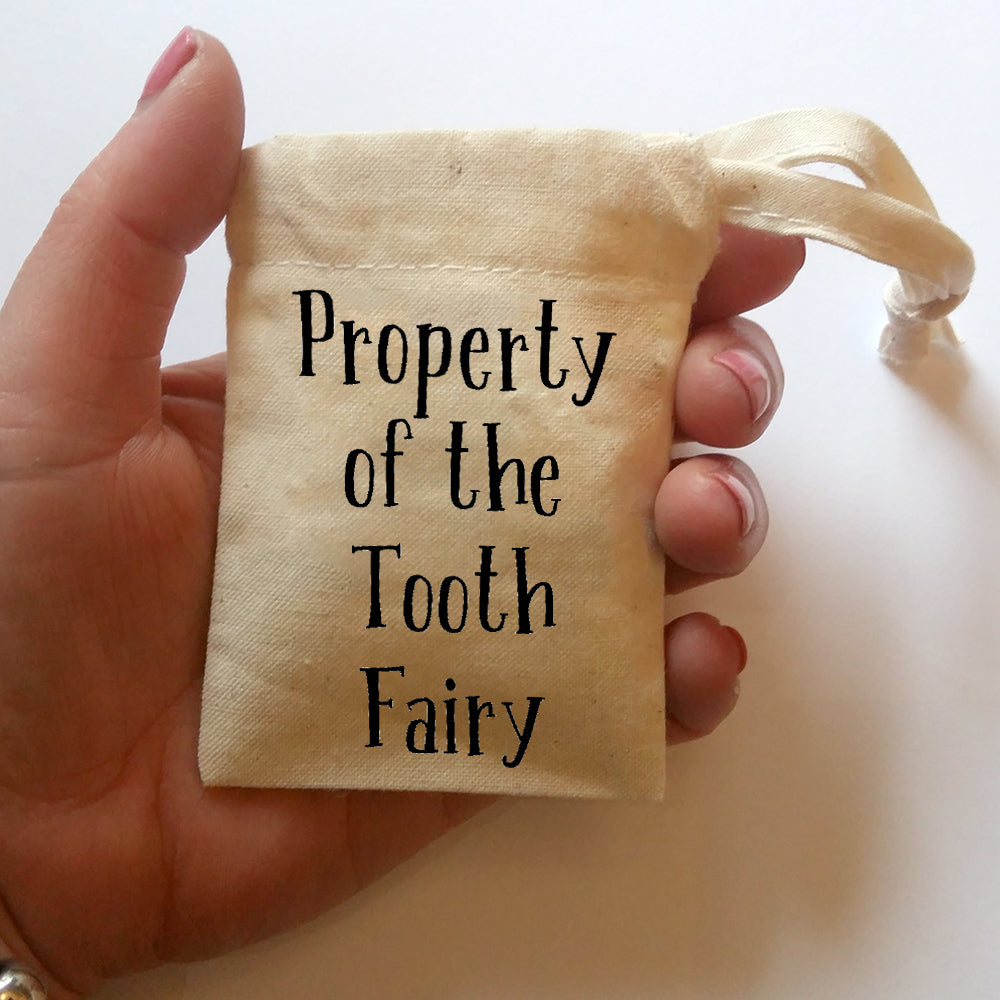 Tooth fairy pouch | Small cotton drawstring bag-Tiny bag-Adnil Creations