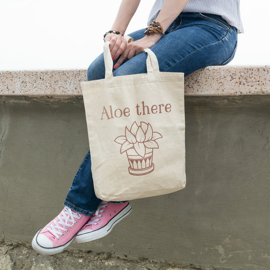 Aloe there | 100% Organic Cotton tote bag-Tote bags-Adnil Creations