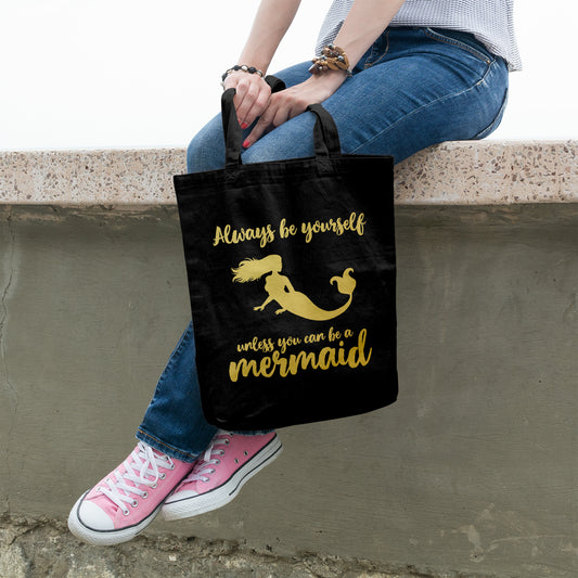 Always be a mermaid | 100% Organic Cotton tote bag-Tote bags-Adnil Creations