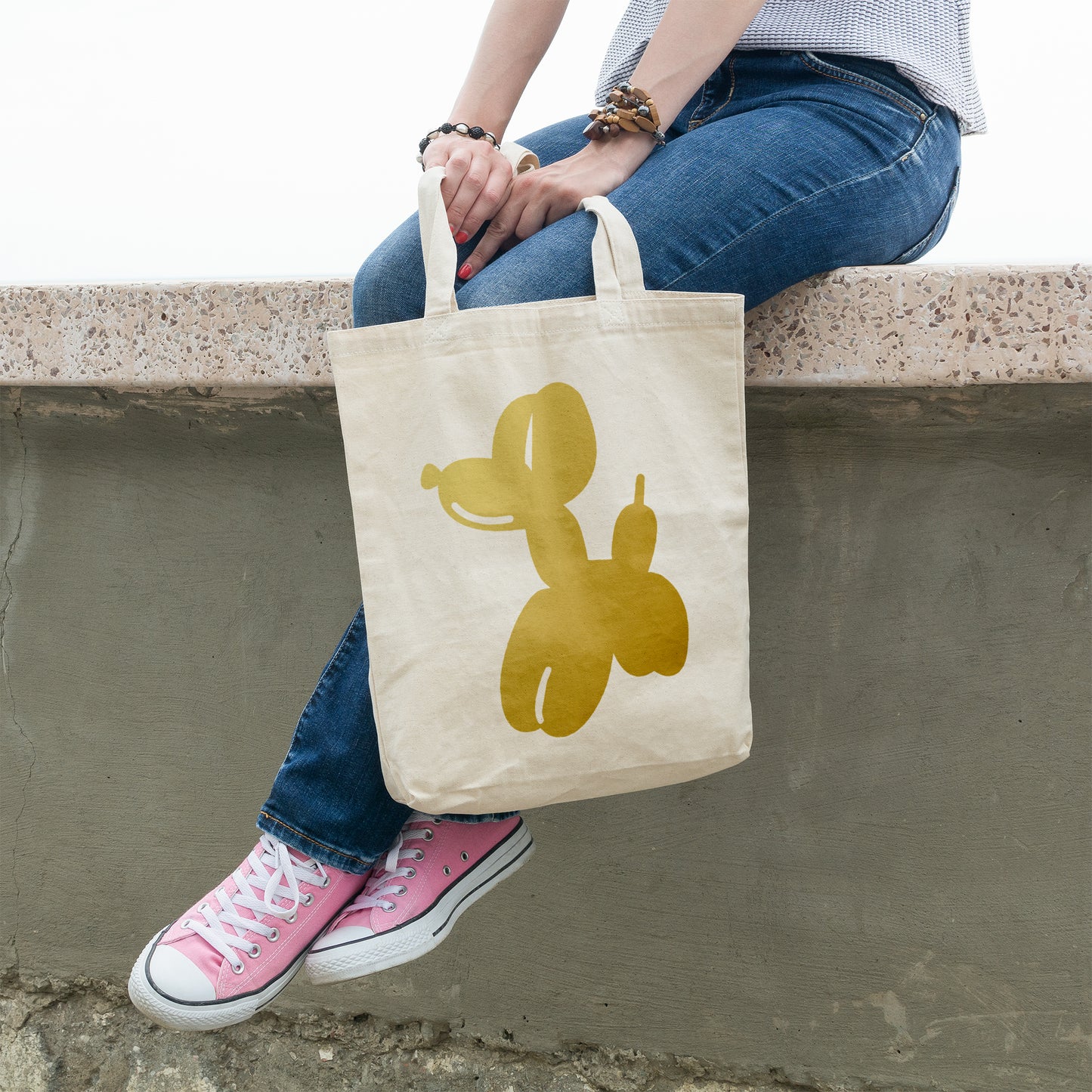 Balloon dog | 100% Organic Cotton tote bag-Tote bags-Adnil Creations