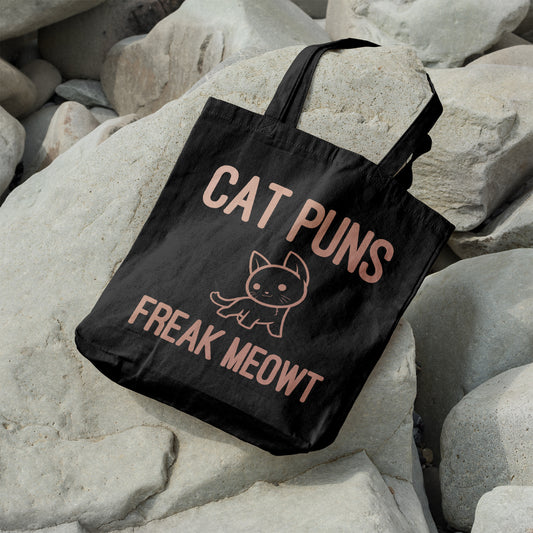 Cat puns freak meowt | 100% Organic Cotton tote bag