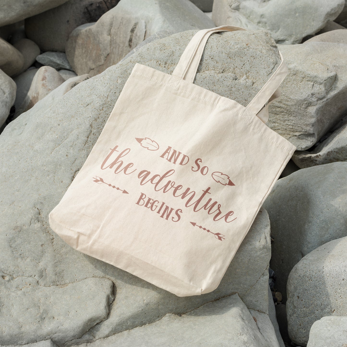 And so the adventure begins | 100% Organic Cotton tote bag-Tote bags-Adnil Creations