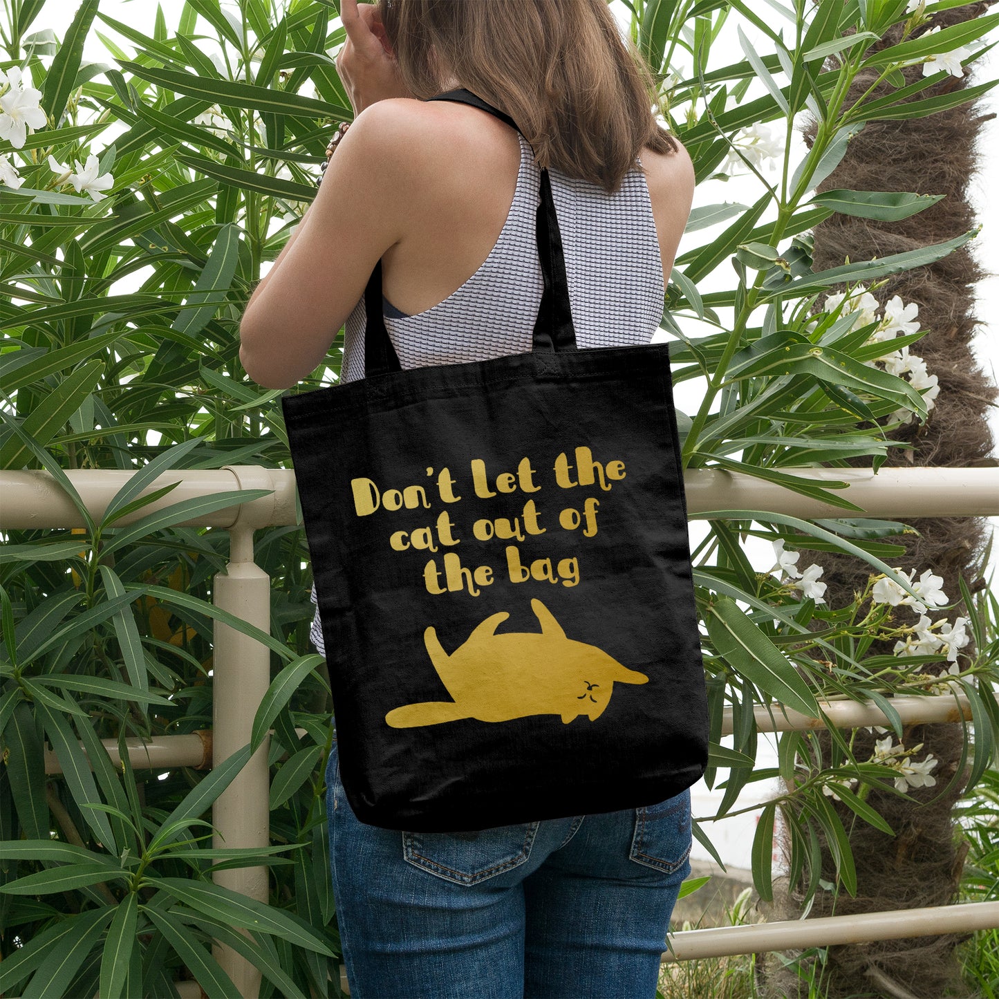 Don't let the cat out of the bag | 100% Organic Cotton tote bag