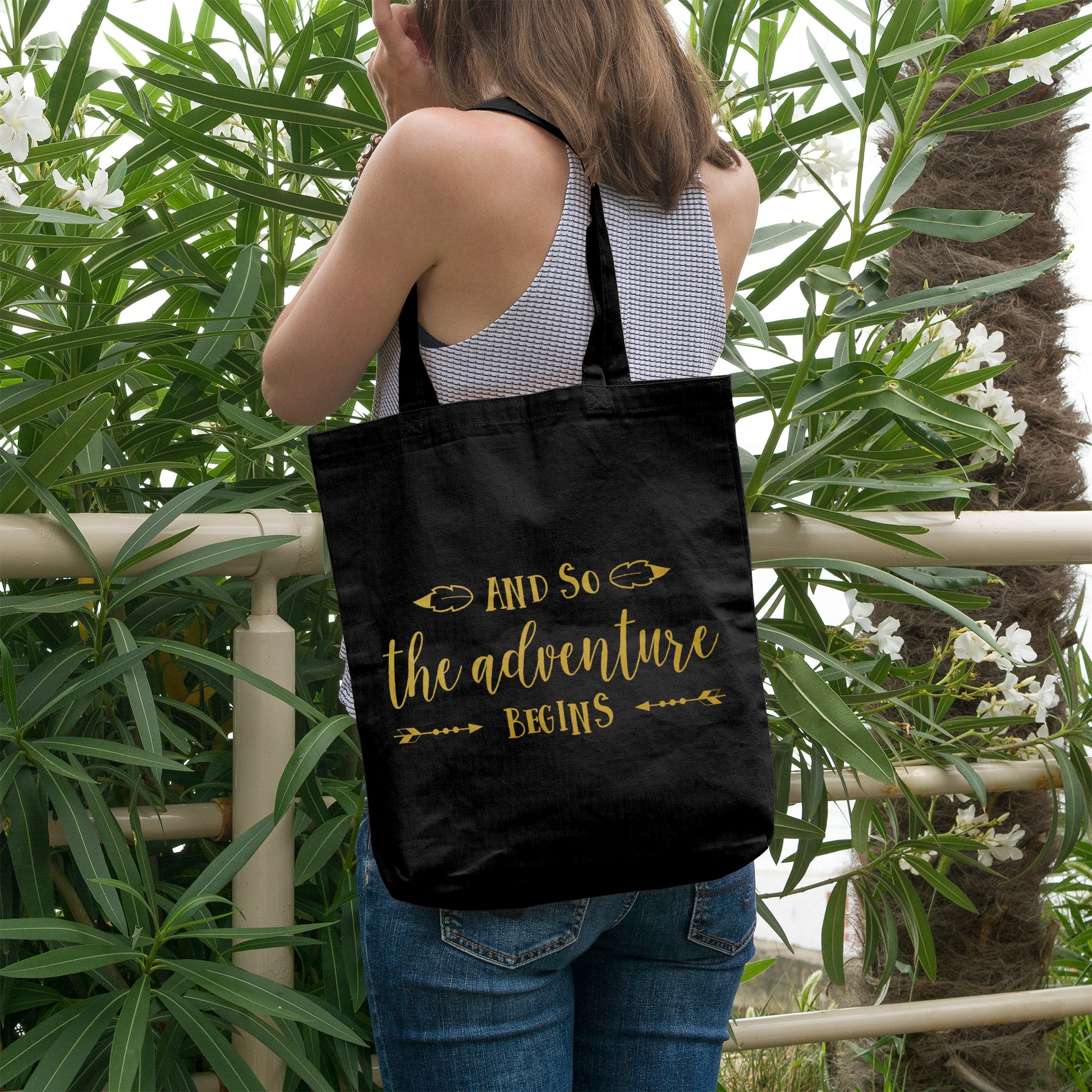 And so the adventure begins | 100% Organic Cotton tote bag-Tote bags-Adnil Creations