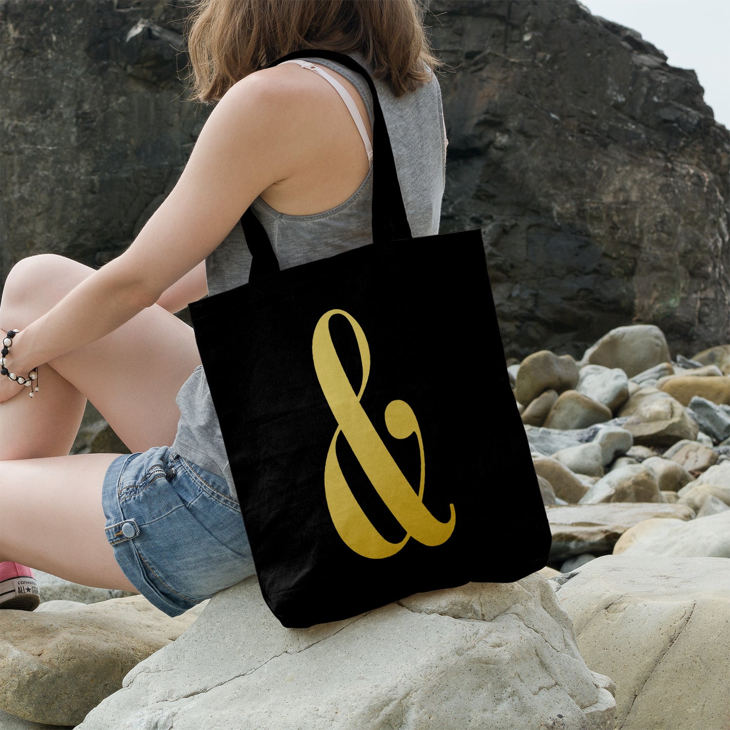 Ampersand | 100% Organic Cotton tote bag-Tote bags-Adnil Creations