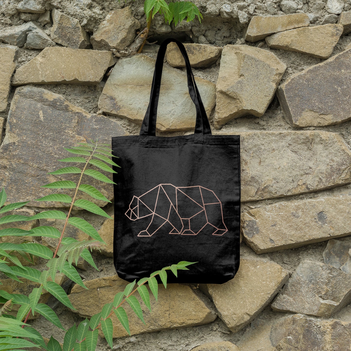 Geometric bear | 100% Organic Cotton tote bag