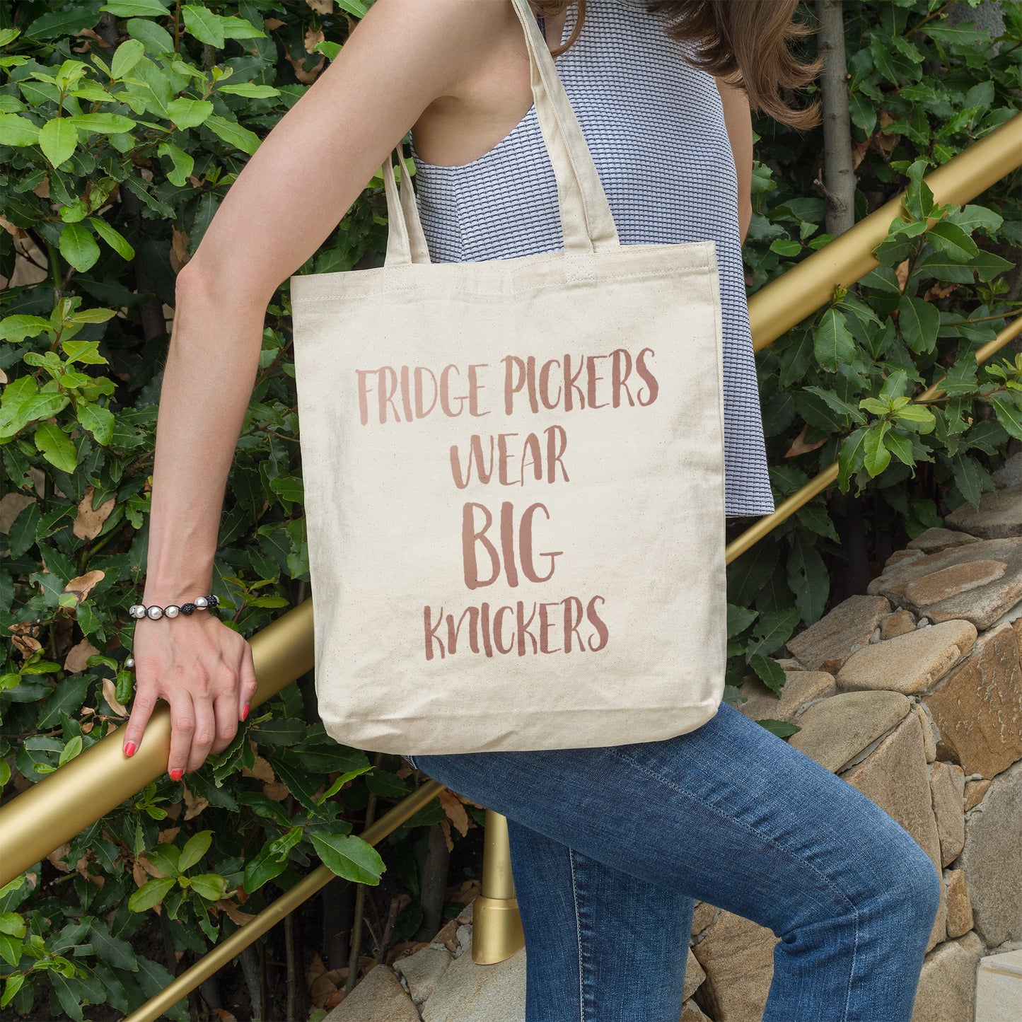 Fridge pickers wear big knickers | 100% Organic Cotton tote bag