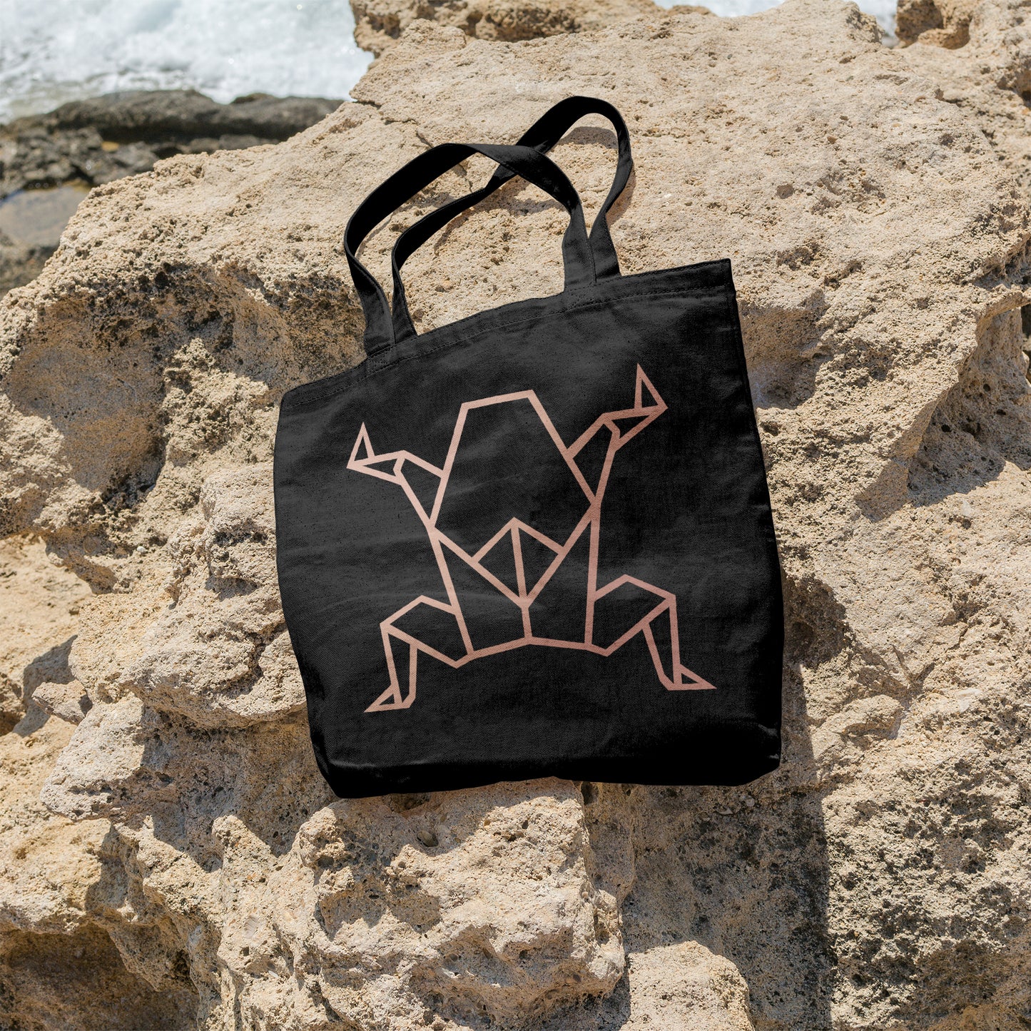 Geometric frog | 100% Organic Cotton tote bag