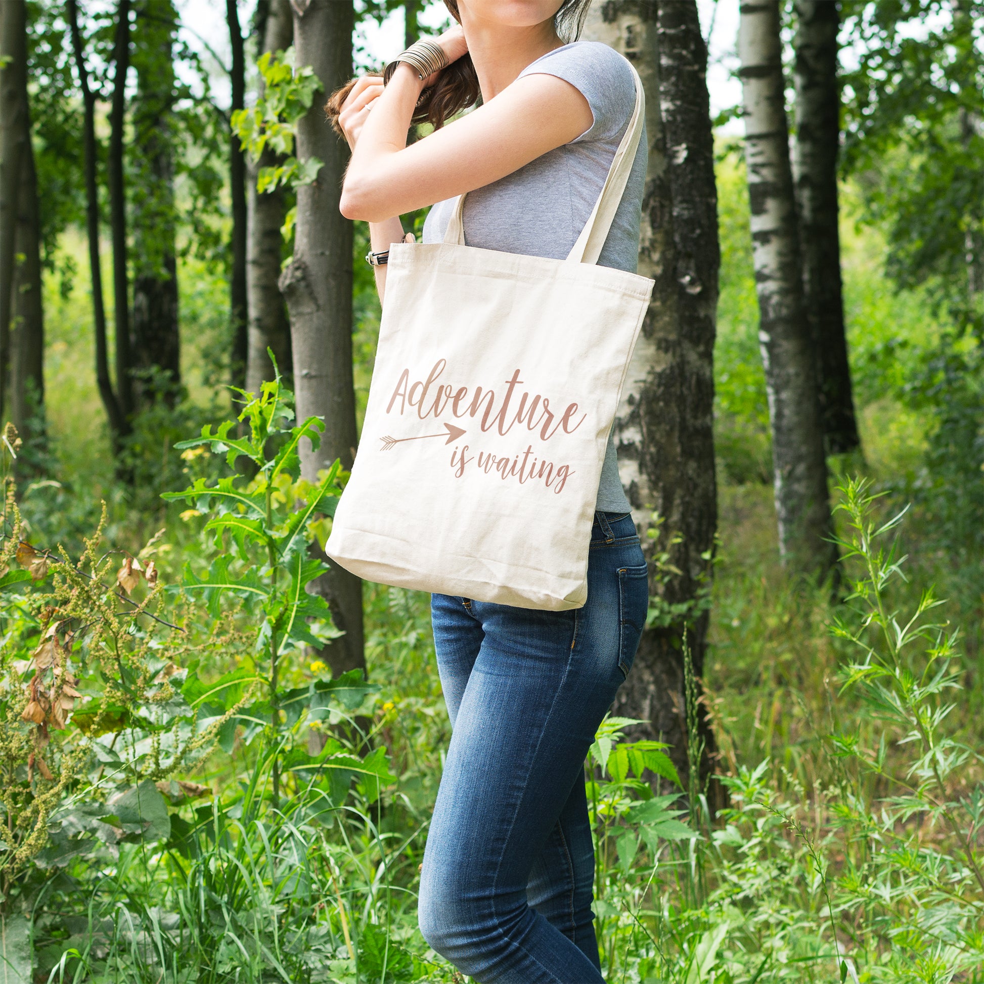 Adventure is waiting | 100% Organic Cotton tote bag-Tote bags-Adnil Creations