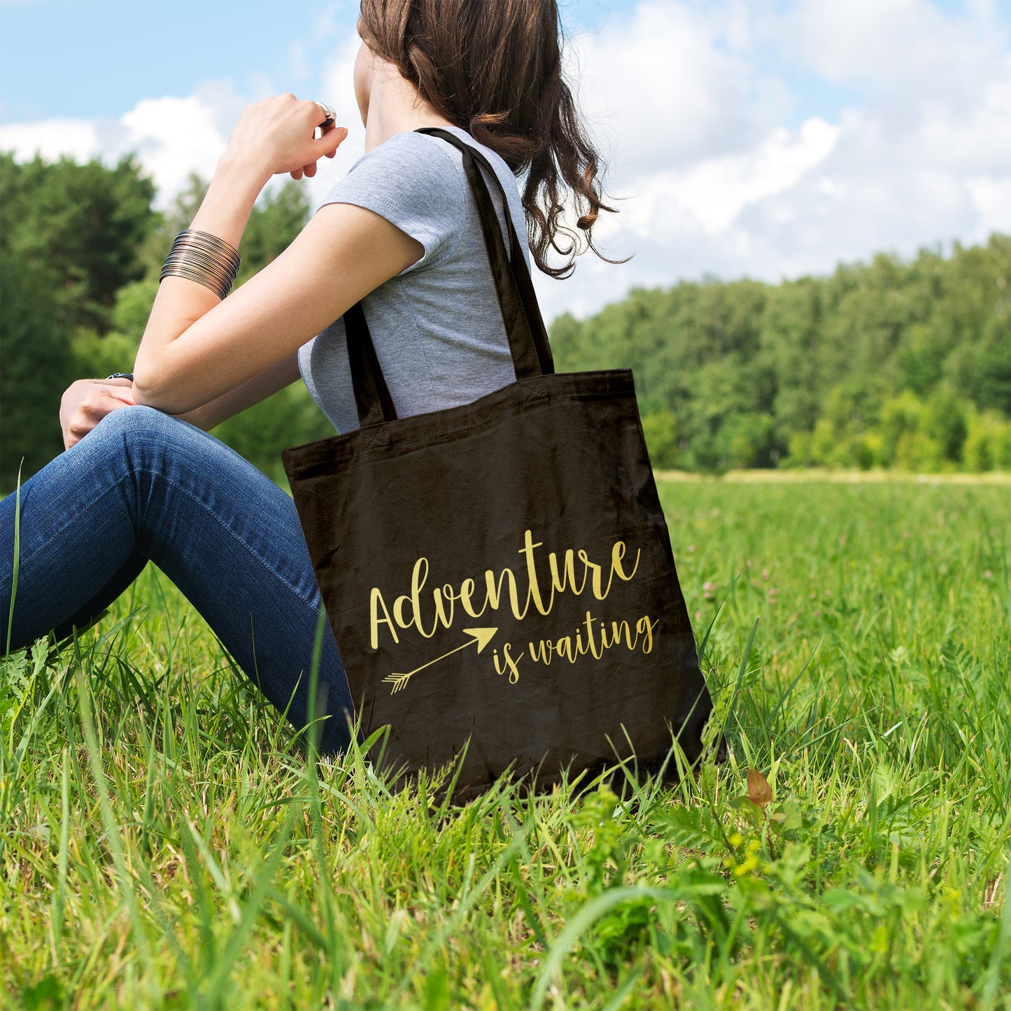 Adventure is waiting | 100% Organic Cotton tote bag-Tote bags-Adnil Creations