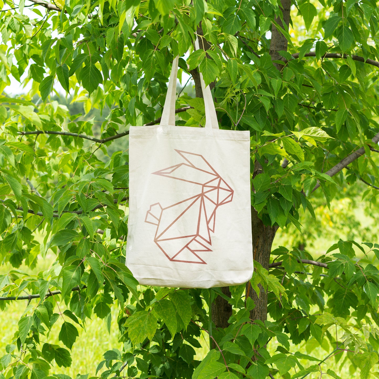 Geometric bunny rabbit | 100% Organic Cotton tote bag