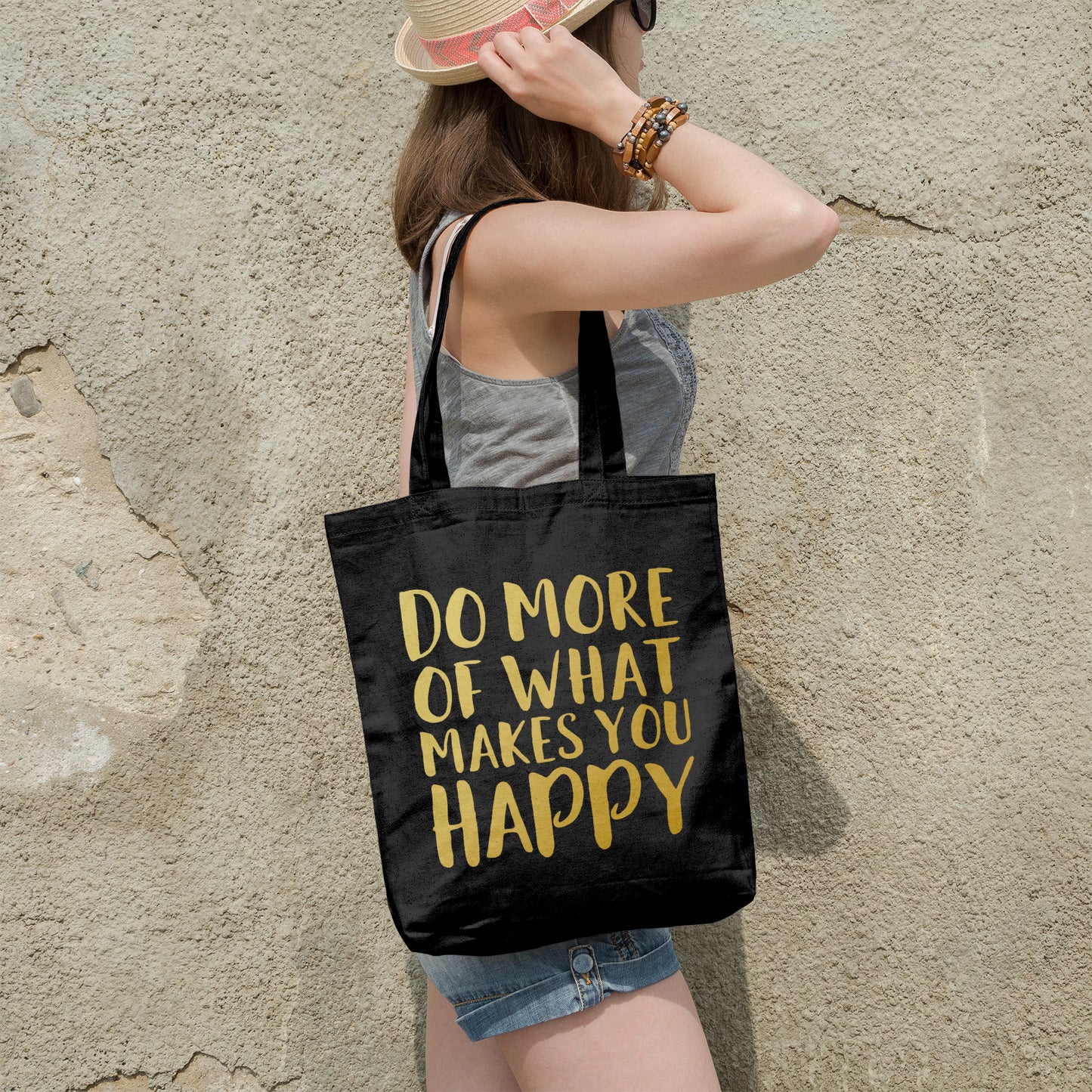 Do more of what makes you happy | 100% Organic Cotton tote bag