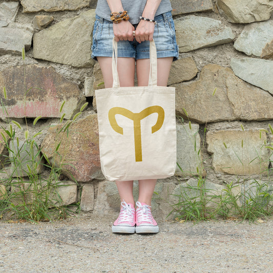 Aries zodiac sign | 100% Organic Cotton tote bag-Tote bags-Adnil Creations