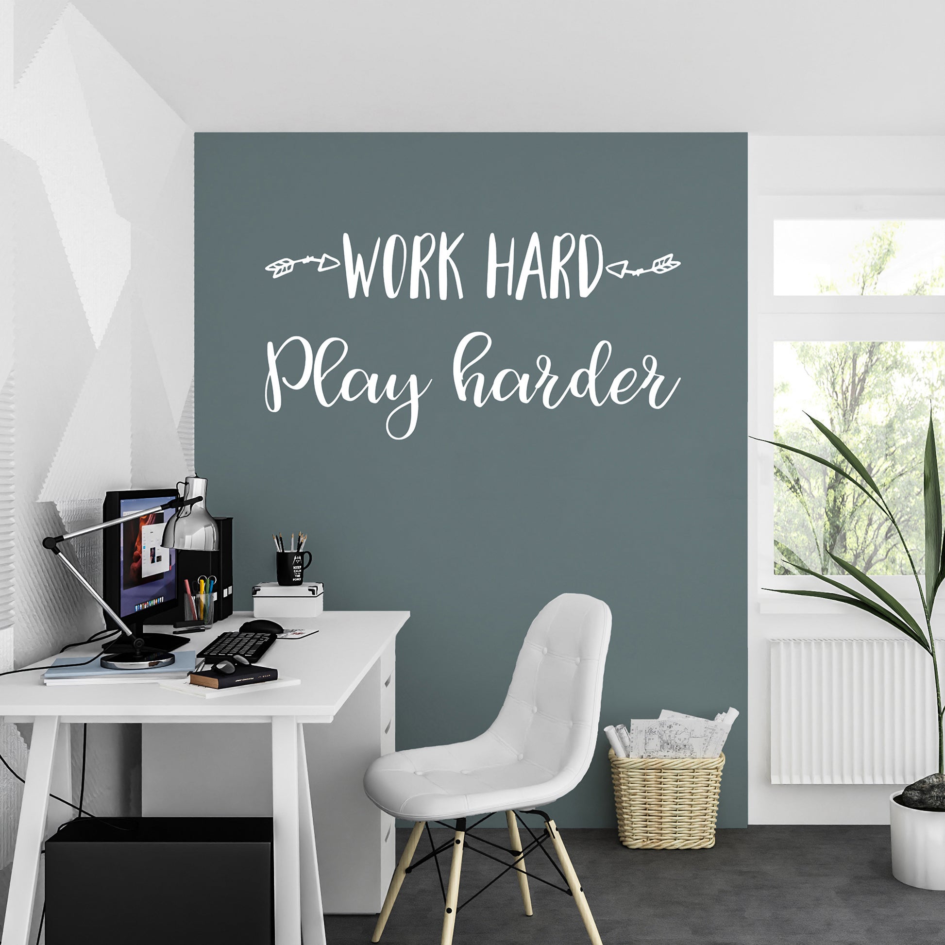 Work hard play harder | Wall quote-Wall quote-Adnil Creations