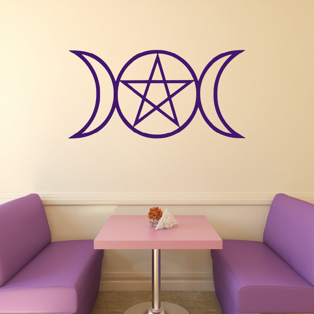 Pagan triple moon | Wall decal-Wall art-Adnil Creations