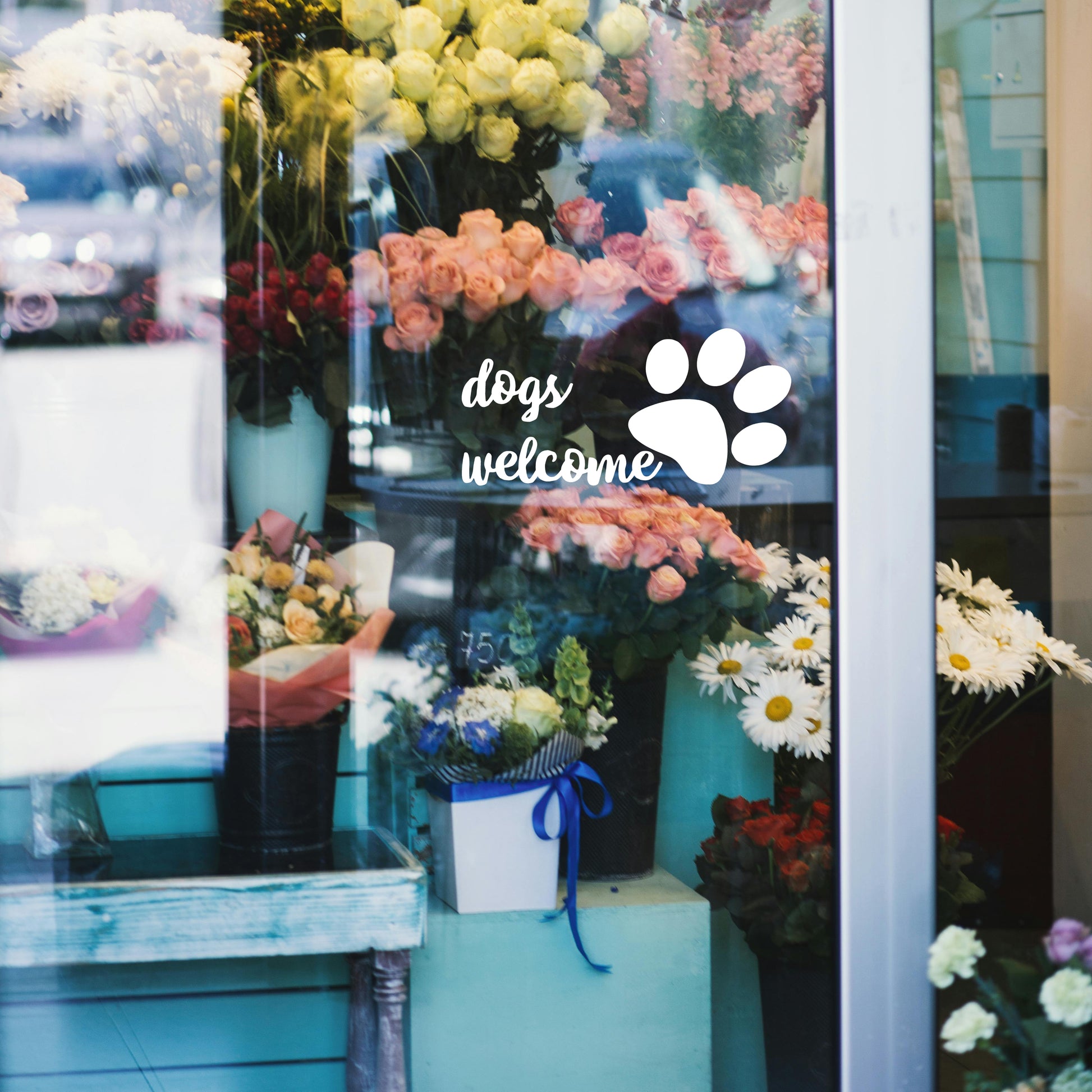 Dogs welcome | Shop window decal-Business & shop decal-Adnil Creations