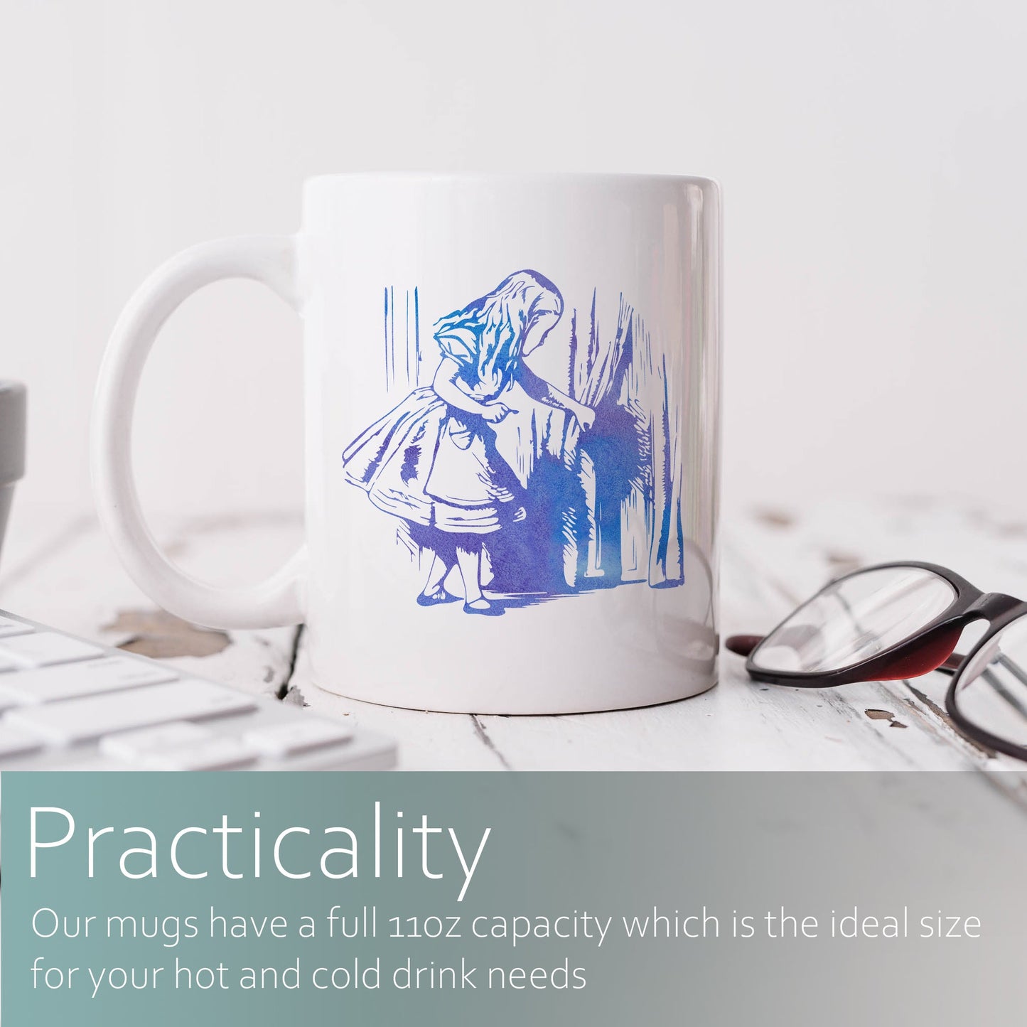 Alice and the door | Ceramic mug-Ceramic mug-Adnil Creations