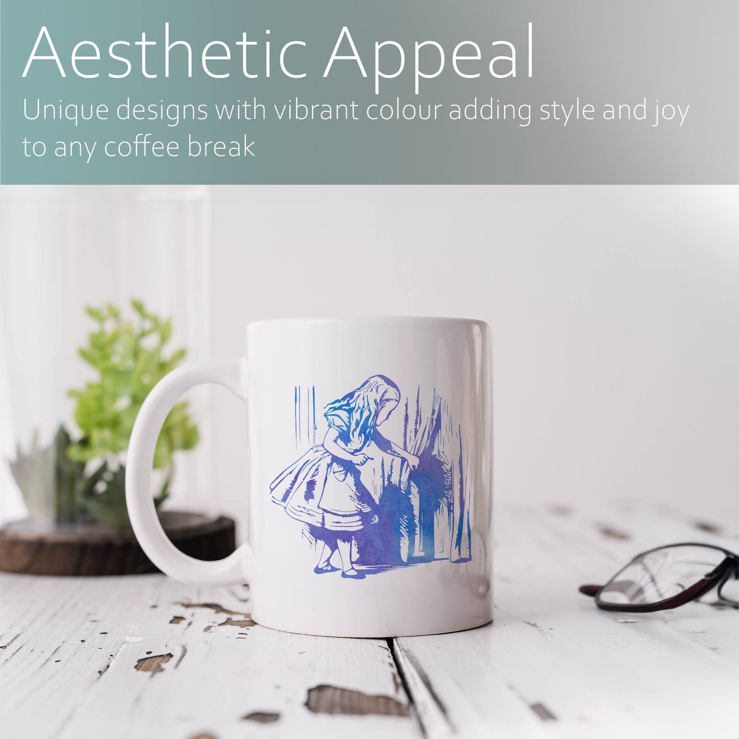 Alice and the door | Ceramic mug-Ceramic mug-Adnil Creations