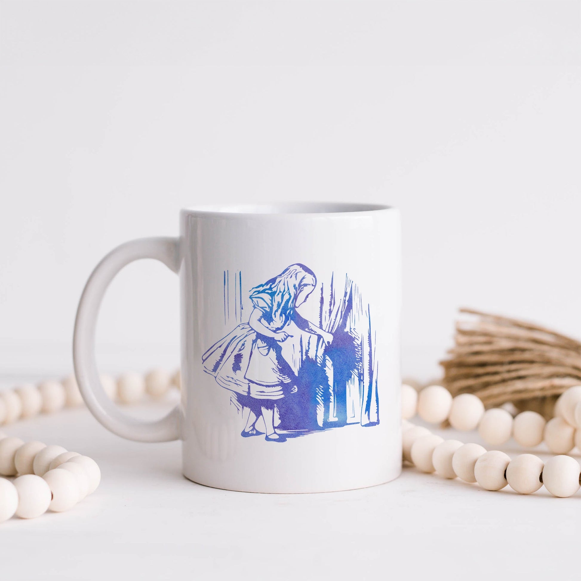 Alice and the door | Ceramic mug-Ceramic mug-Adnil Creations