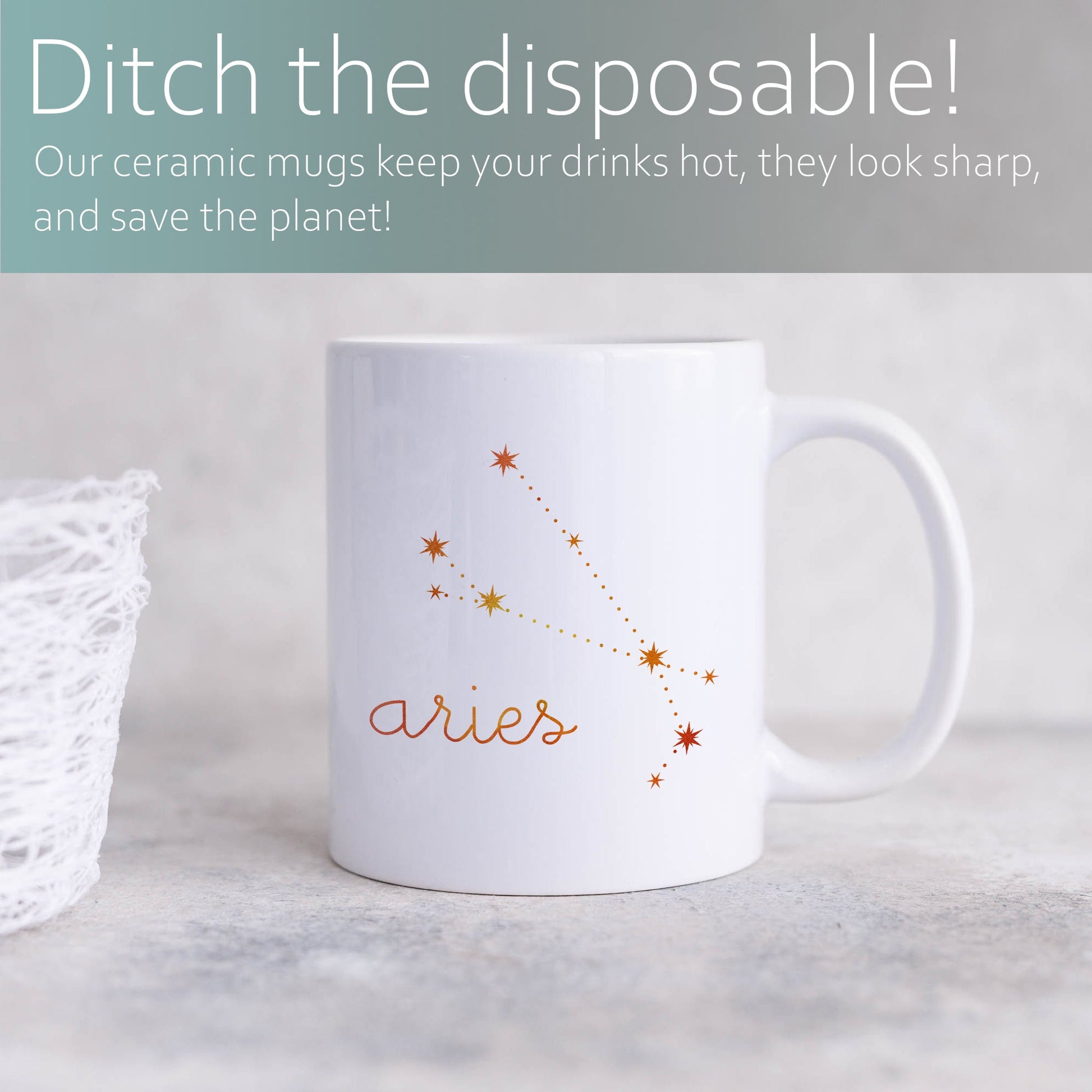 Aries constellation | Ceramic mug-Ceramic mug-Adnil Creations