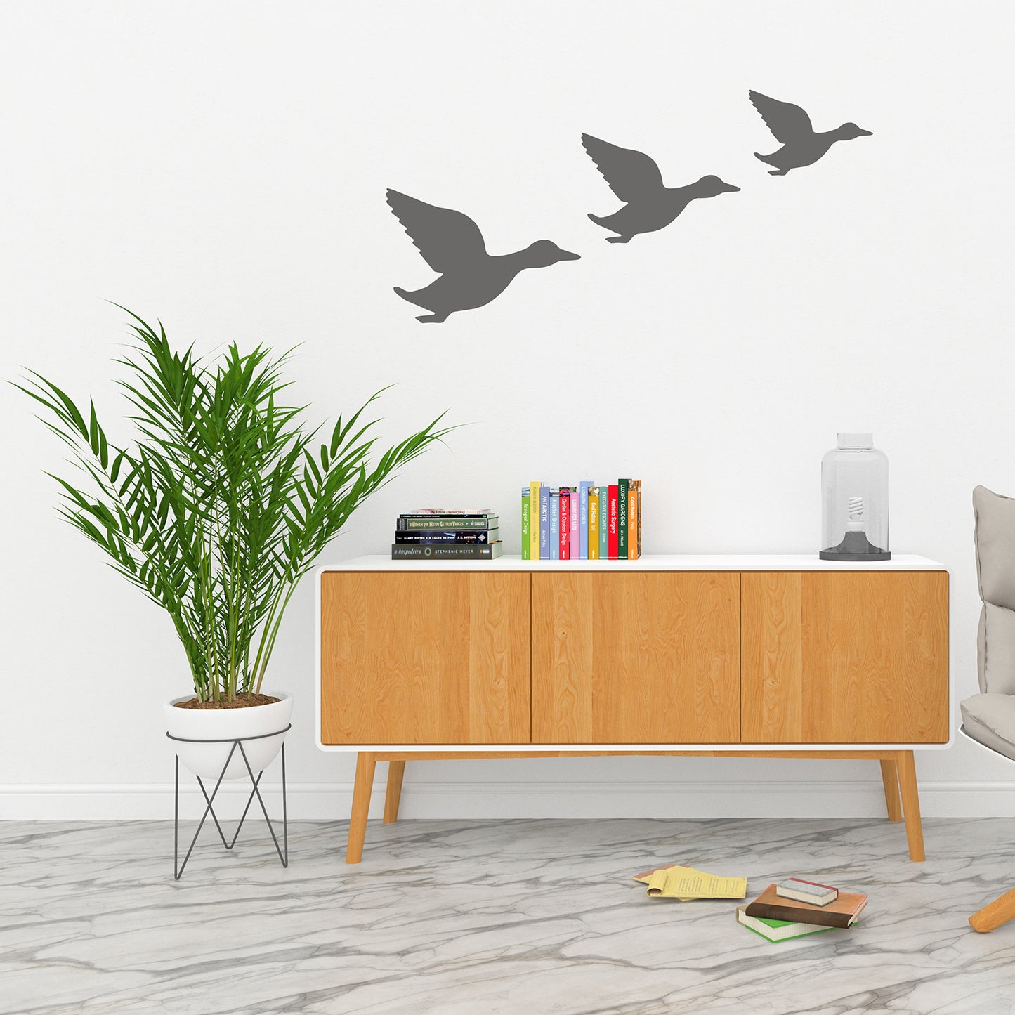 Set of three flying ducks | Wall decal-Wall art-Adnil Creations