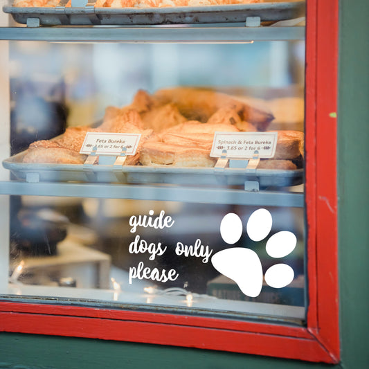 Guide dogs only | Shop window decal-Business & shop decal-Adnil Creations