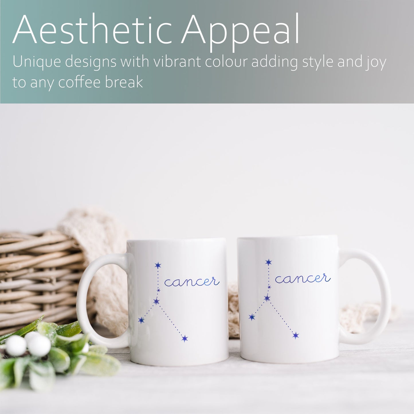 Cancer constellation | Ceramic mug-Ceramic mug-Adnil Creations