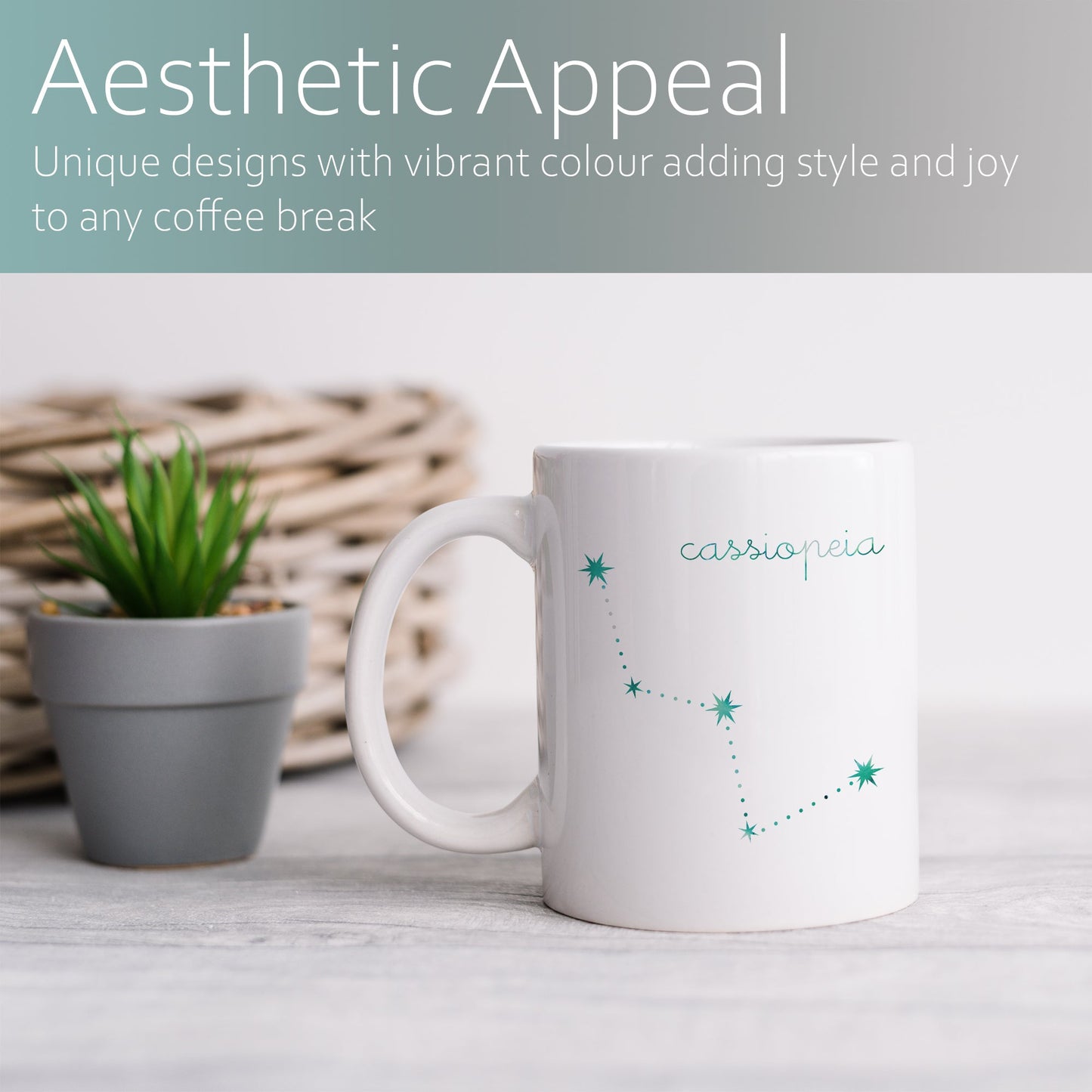 Cassiopeia constellation | Ceramic mug-Ceramic mug-Adnil Creations