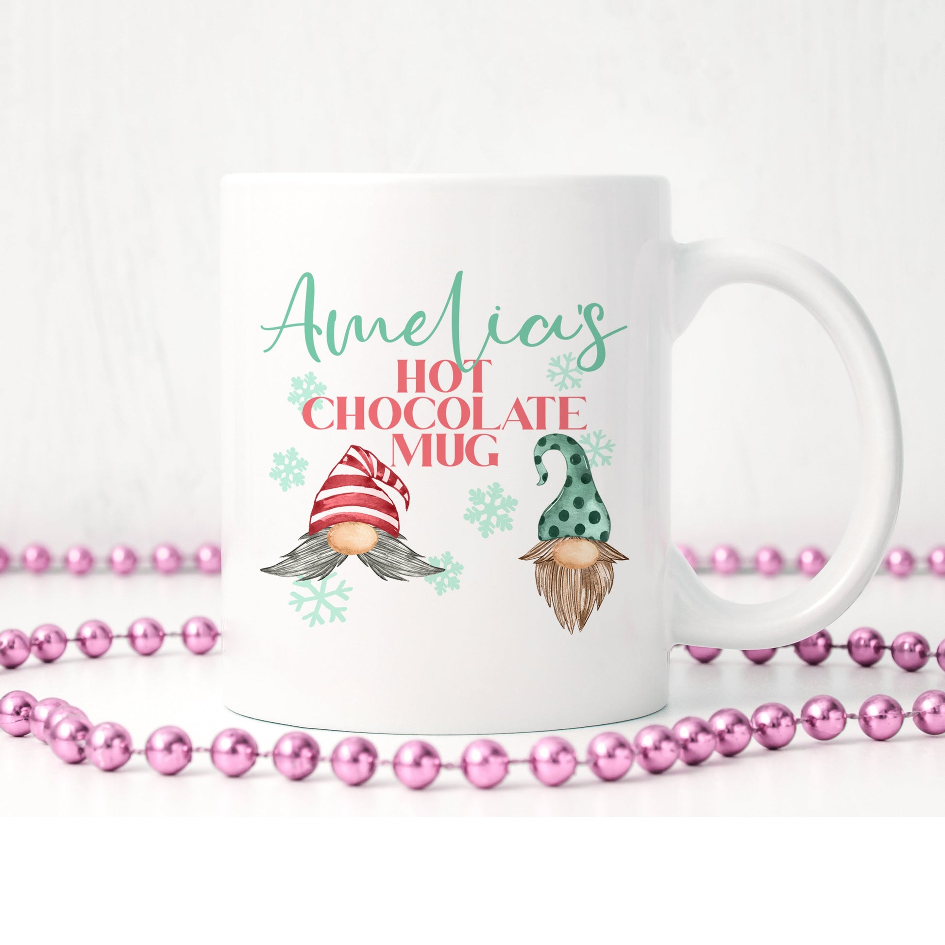 Christmas Hot chocolate mug with Name | Ceramic mug-Ceramic mug-Adnil Creations