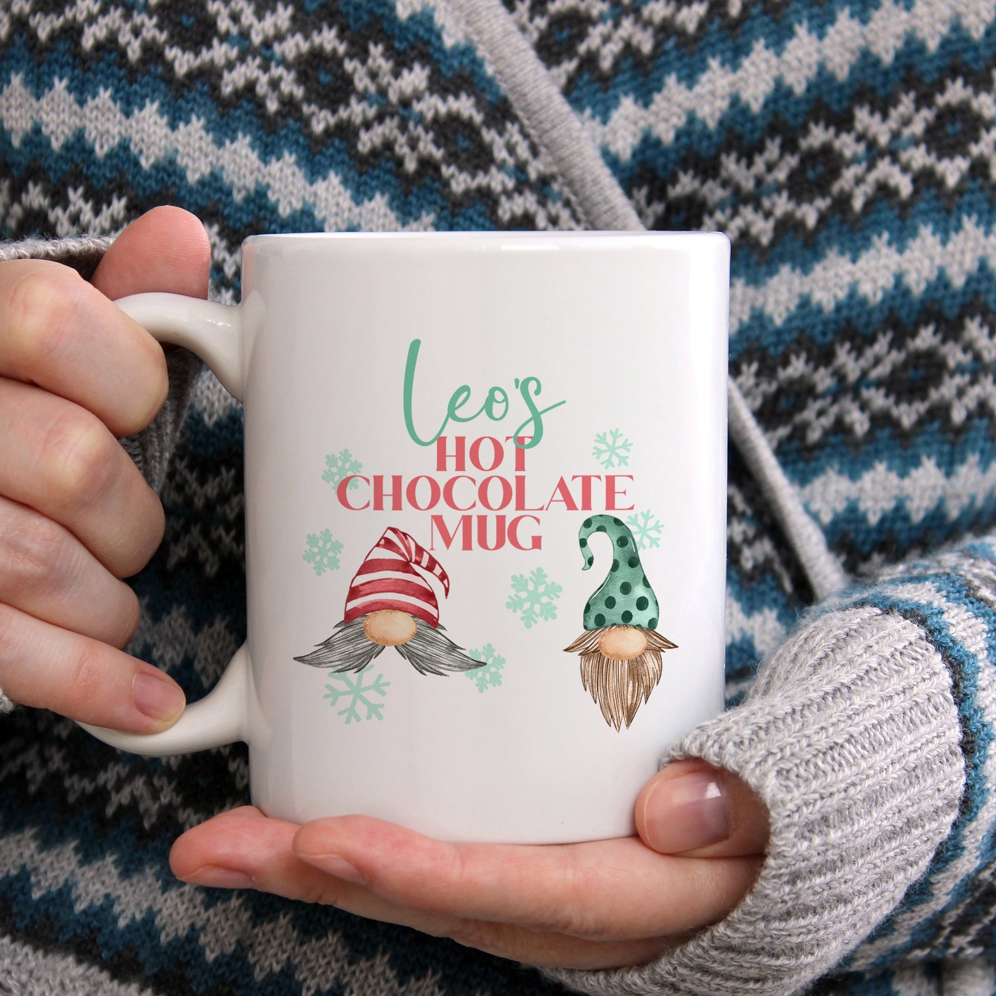 Christmas Hot chocolate mug with Name | Ceramic mug-Ceramic mug-Adnil Creations