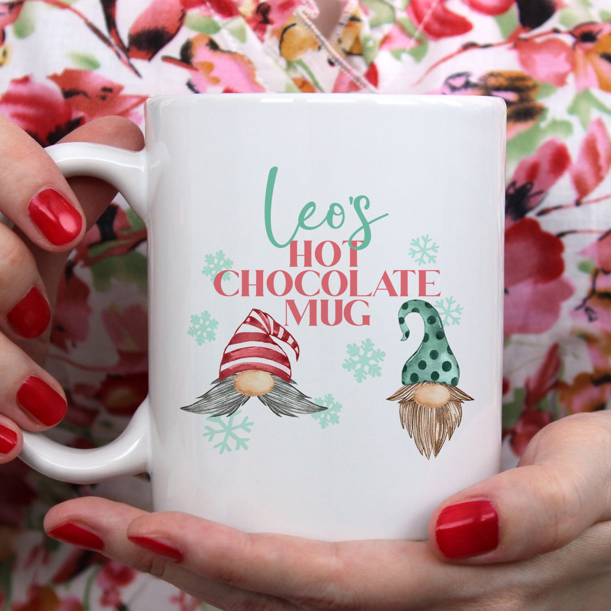 Christmas Hot chocolate mug with Name | Ceramic mug-Ceramic mug-Adnil Creations