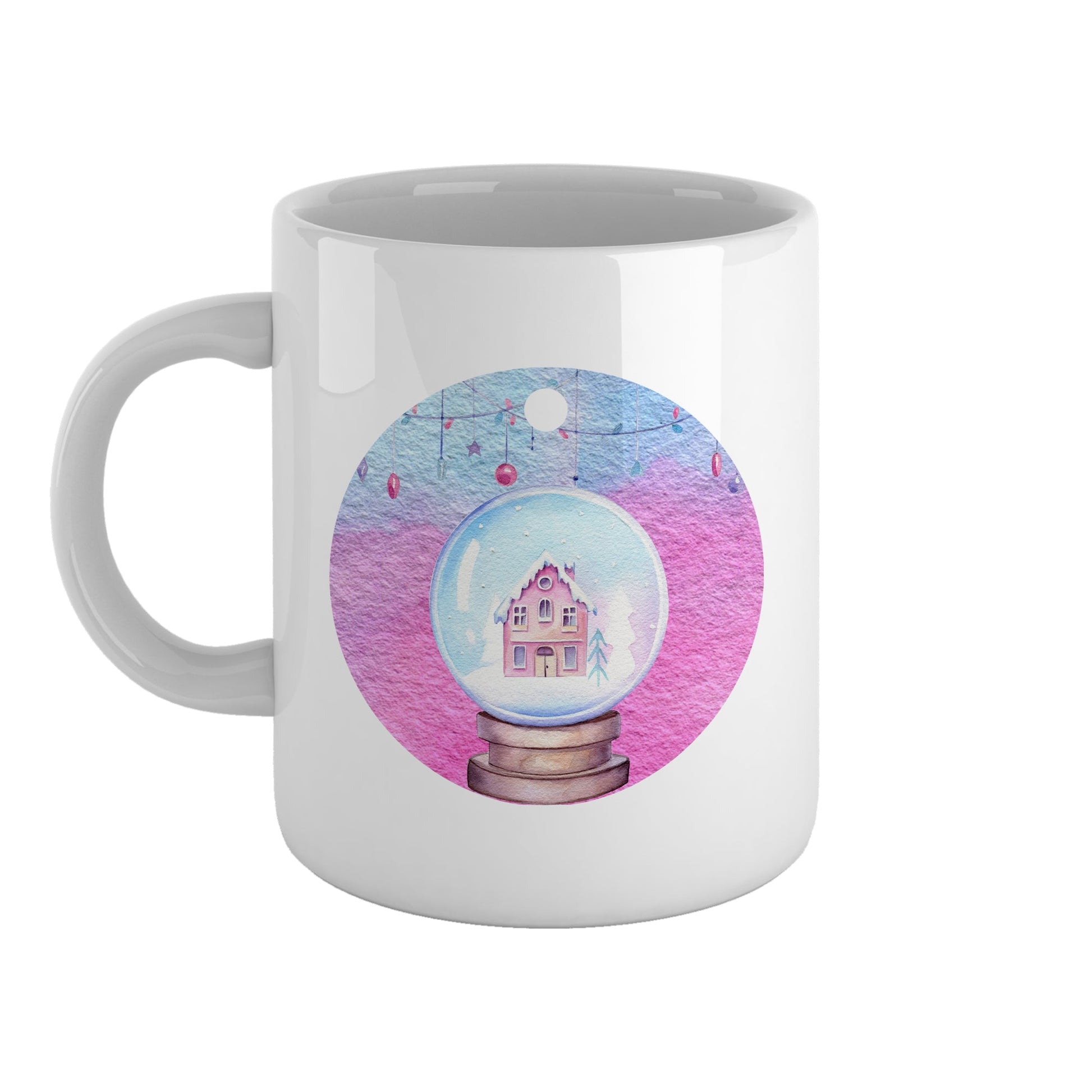 Christmas snow globe | Ceramic mug-Ceramic mug-Adnil Creations