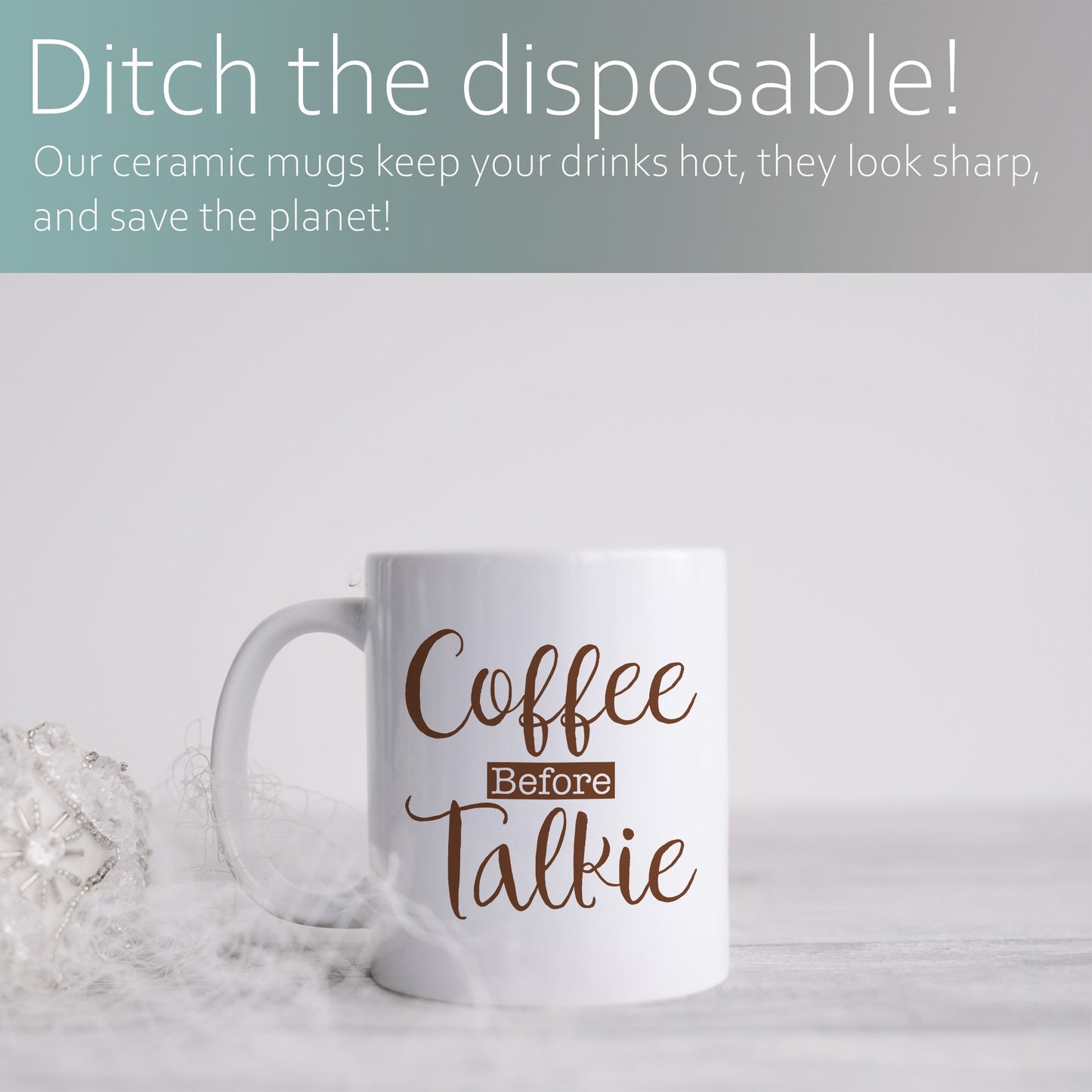 Coffee before talkie | Ceramic mug-Ceramic mug-Adnil Creations