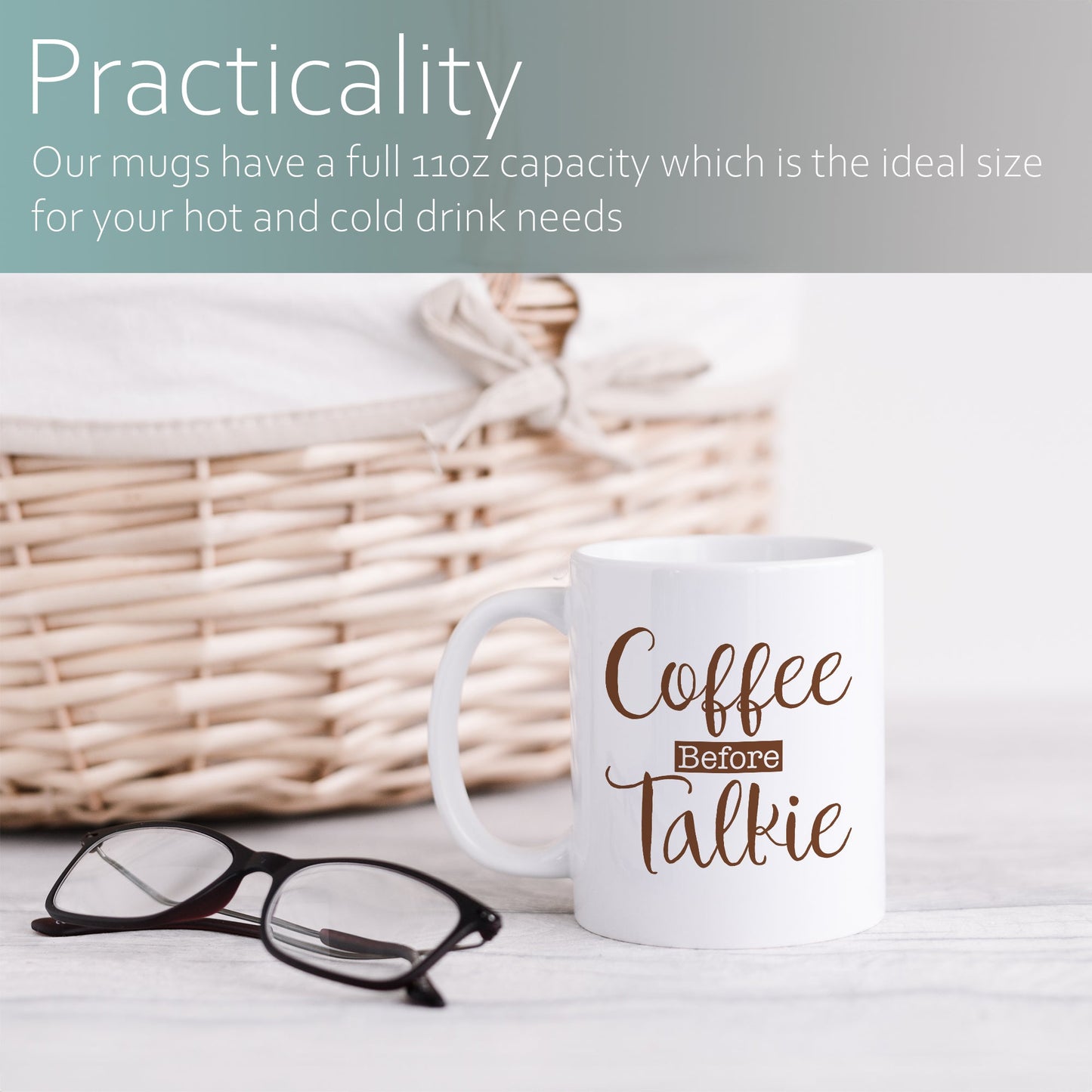 Coffee before talkie | Ceramic mug-Ceramic mug-Adnil Creations