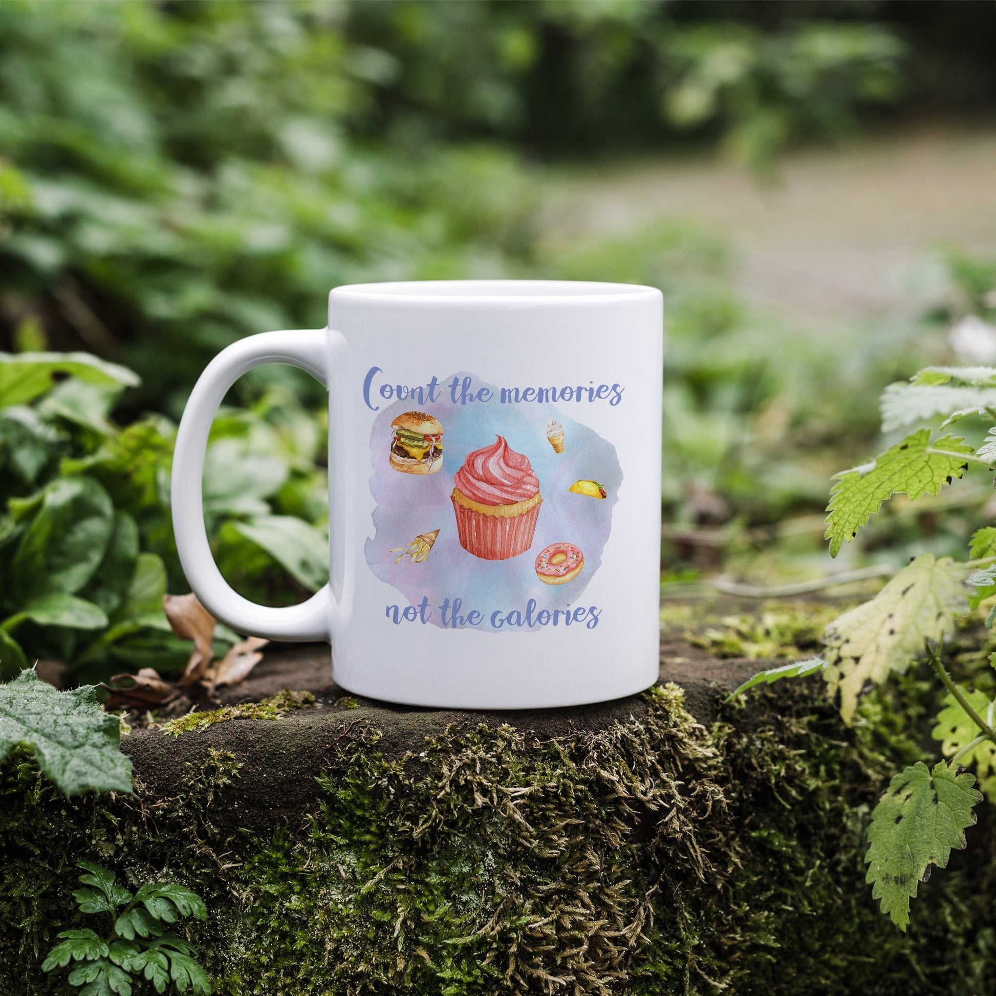 Count the memories not the calories | Ceramic mug-Ceramic mug-Adnil Creations