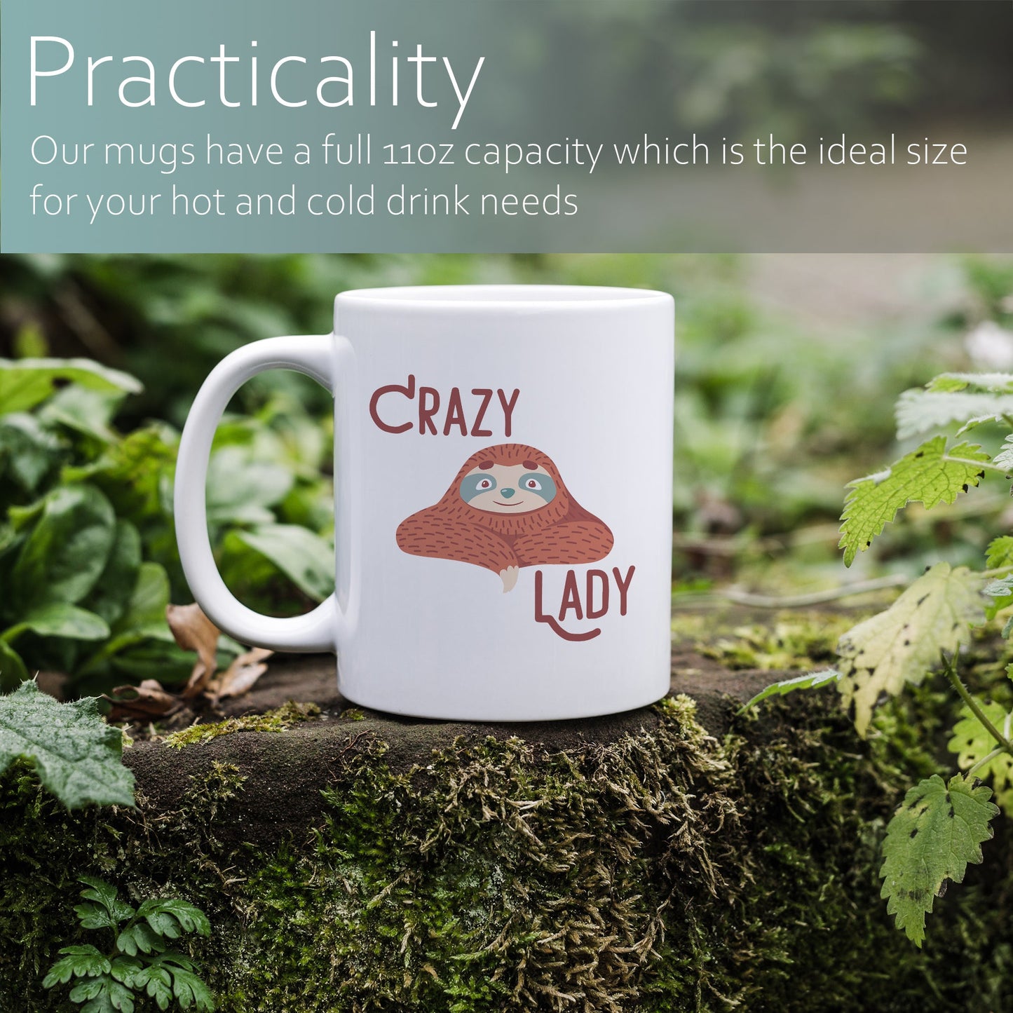 Crazy sloth lady | Ceramic mug-Ceramic mug-Adnil Creations