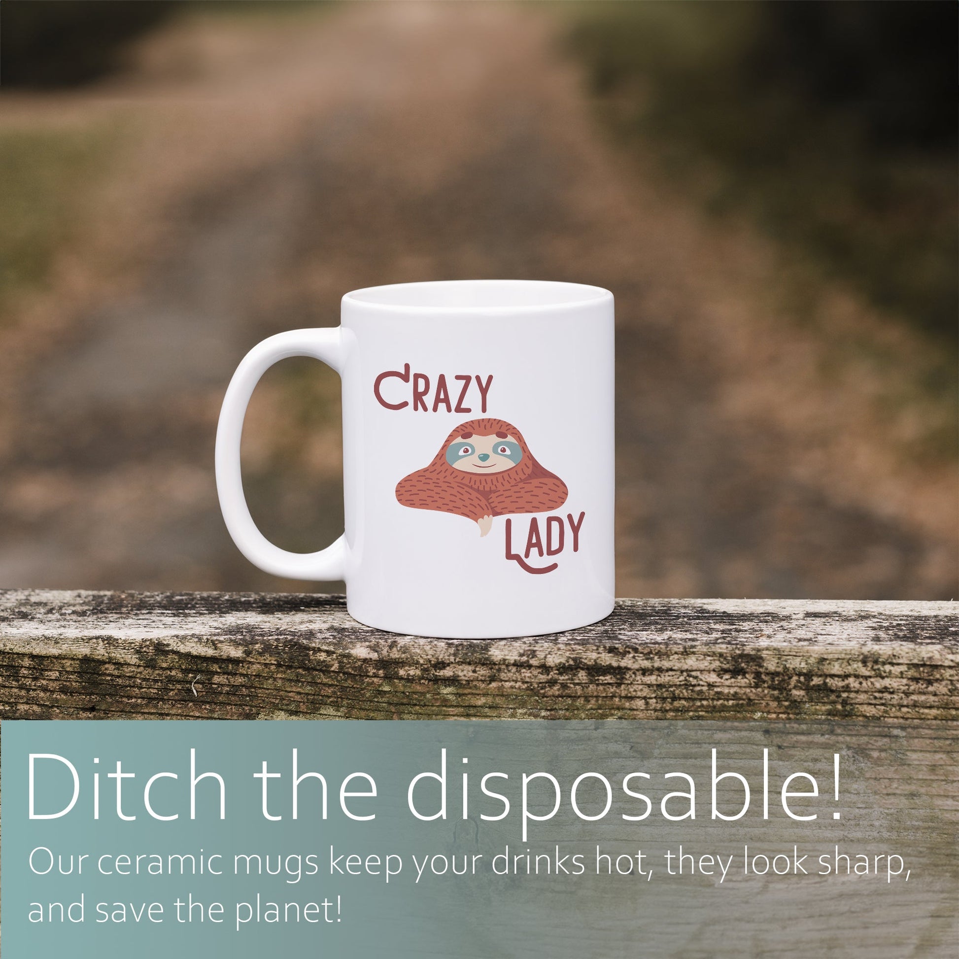 Crazy sloth lady | Ceramic mug-Ceramic mug-Adnil Creations