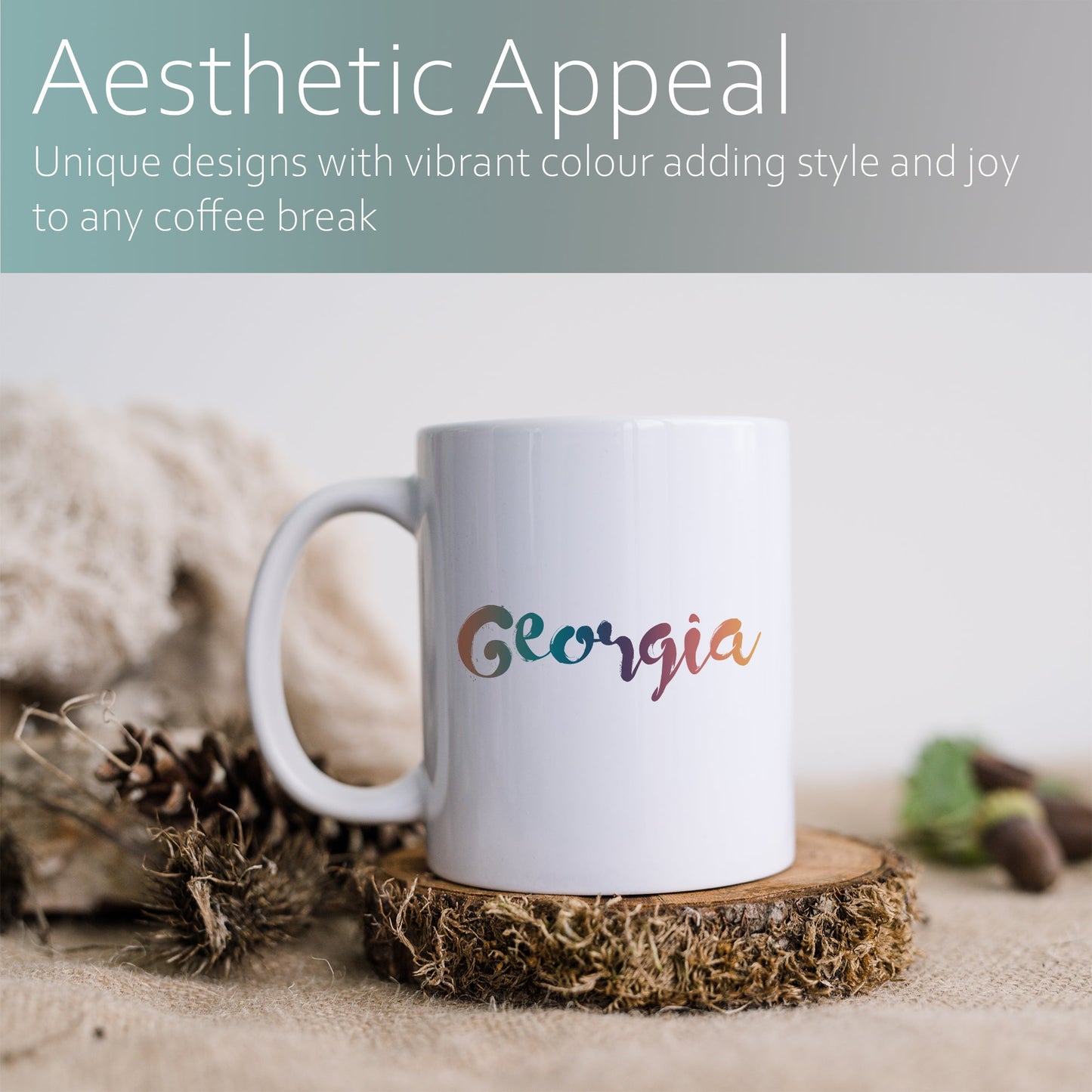 Deep pastel personalised name | Ceramic mug-Ceramic mug-Adnil Creations