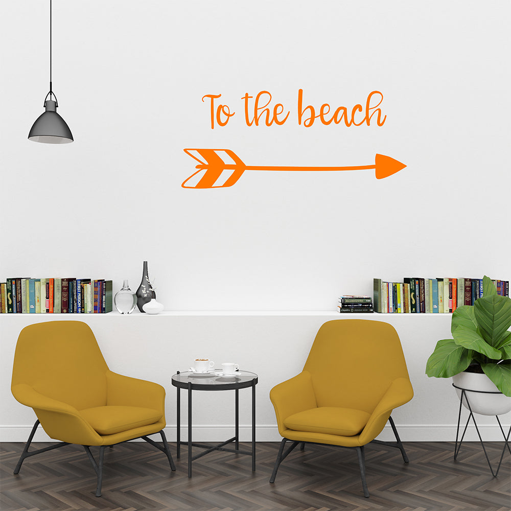 To the beach | Wall quote