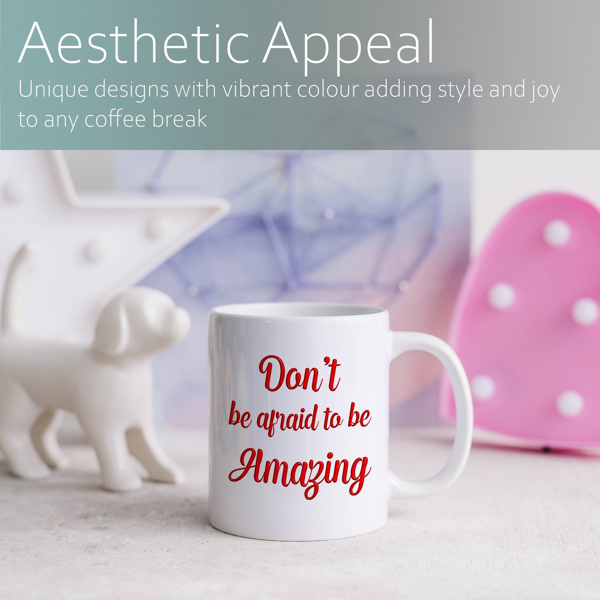 Don't be afraid to be amazing | Ceramic mug-Ceramic mug-Adnil Creations