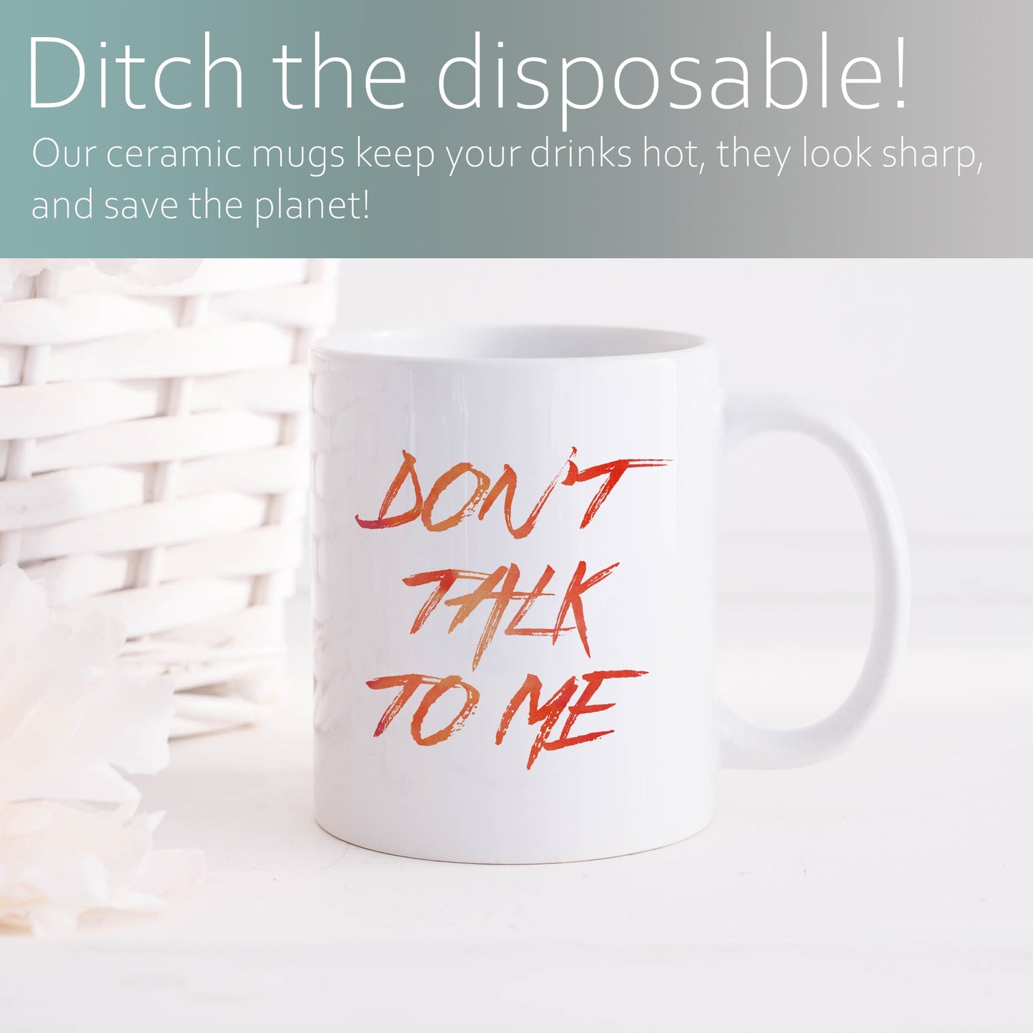 Don't talk to me | Ceramic mug-Ceramic mug-Adnil Creations