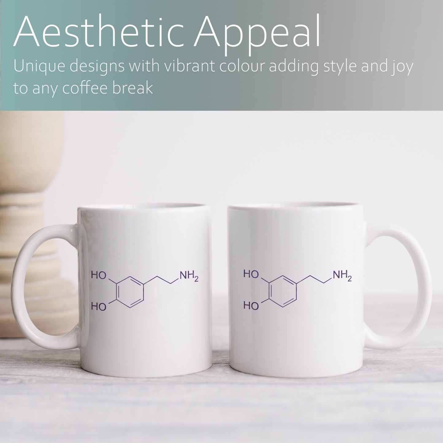 Dopamine molecule | Ceramic mug-Ceramic mug-Adnil Creations