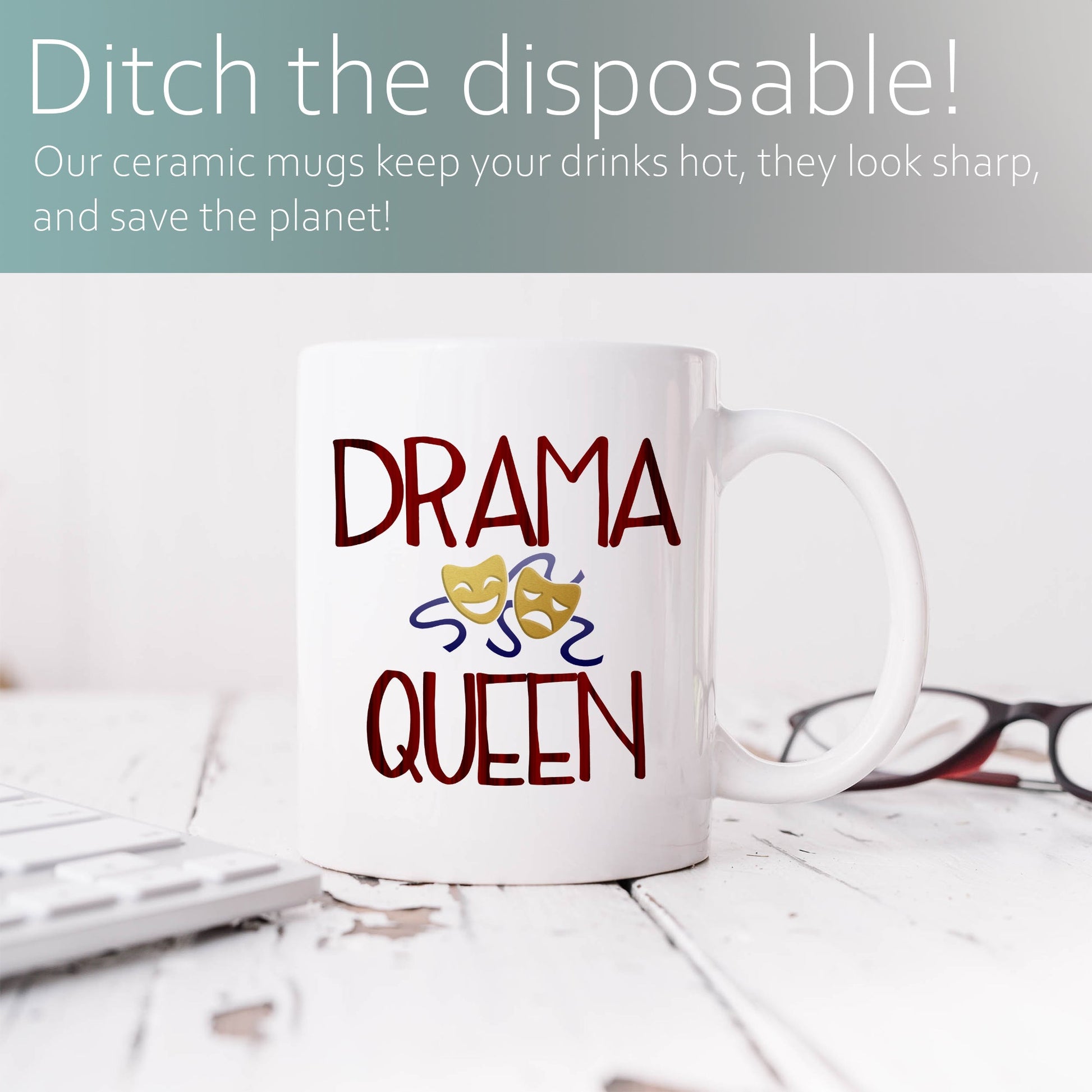 Drama queen | Ceramic mug-Ceramic mug-Adnil Creations