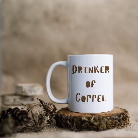 Drinker of coffee | Ceramic mug-Ceramic mug-Adnil Creations