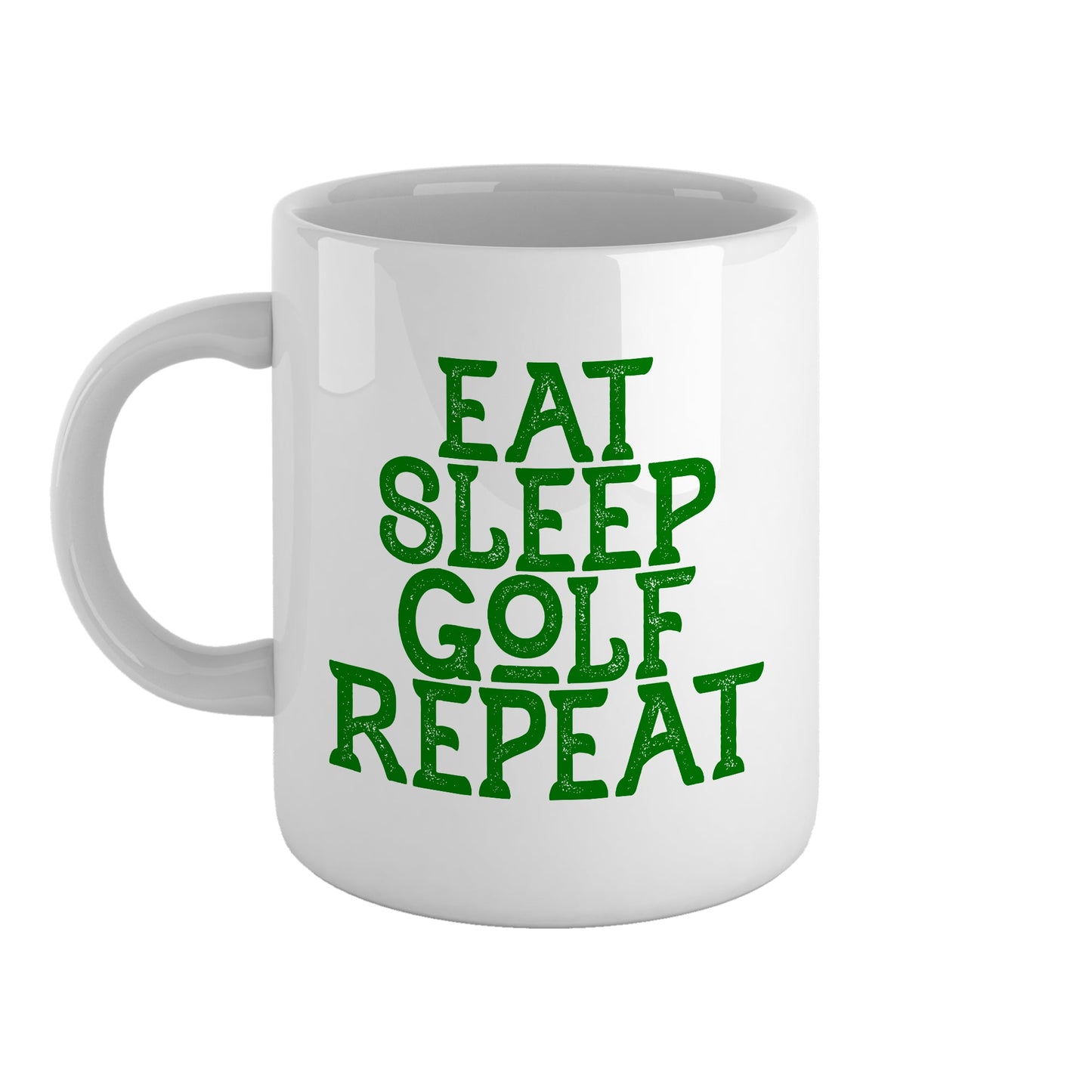 Eat sleep golf repeat | Ceramic mug-Ceramic mug-Adnil Creations