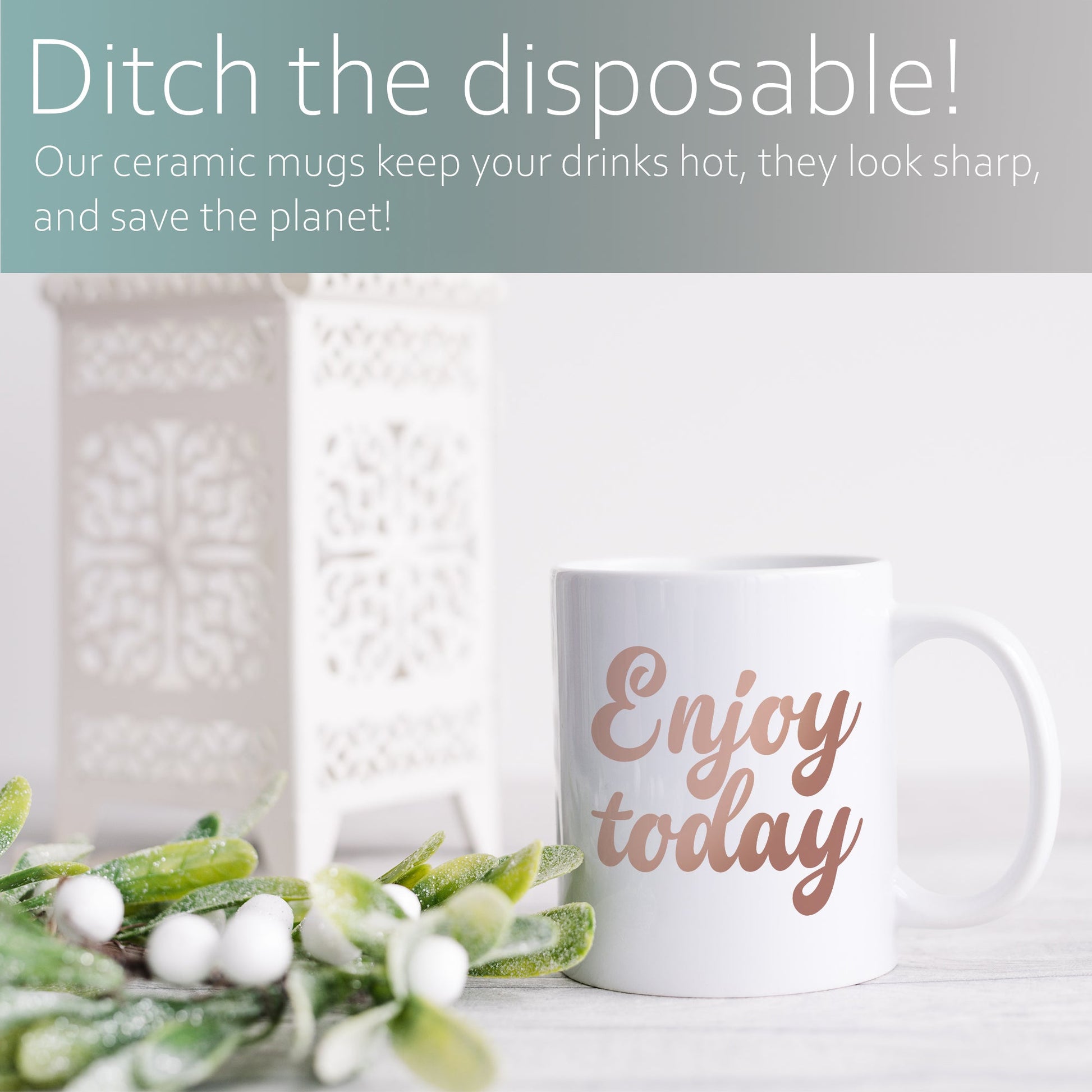 Enjoy today | Ceramic mug-Ceramic mug-Adnil Creations