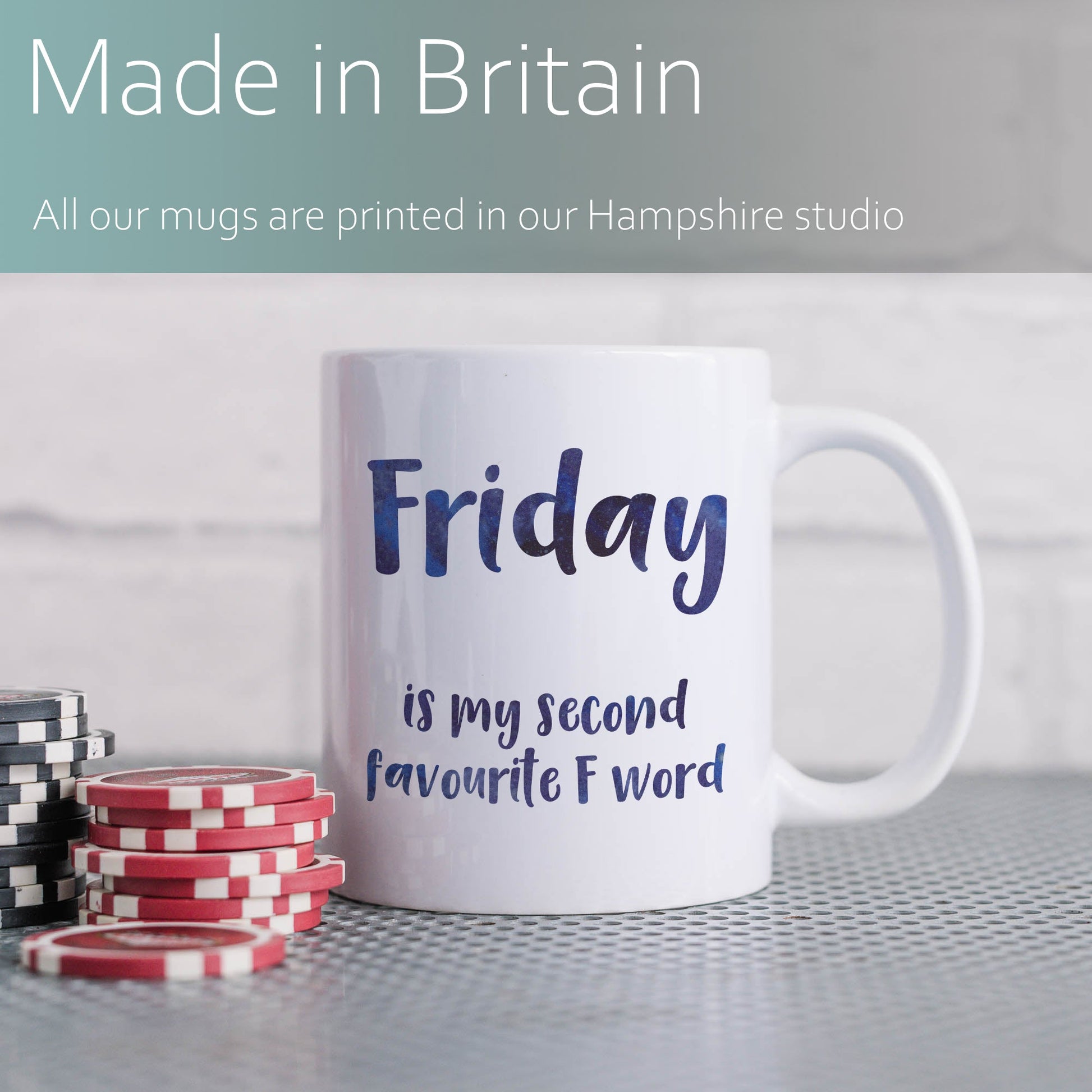 Friday is my second favourite F word | Ceramic mug-Ceramic mug-Adnil Creations